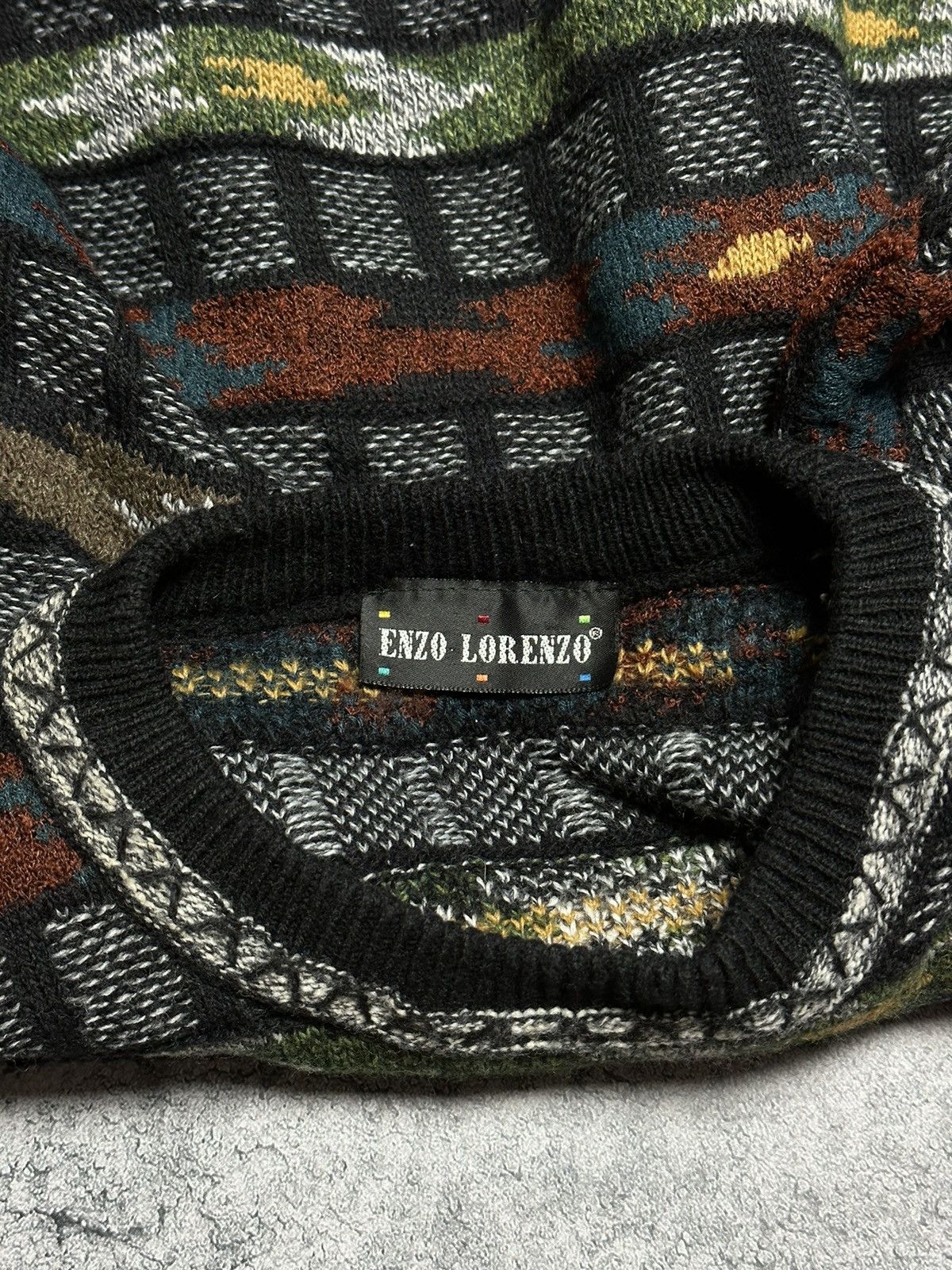 Carlo Colucci Vintage Enzo Lorenzo Coogi style Sweater Multicolour Size US XL / EU 56 / 4 - 10 Thumbnail