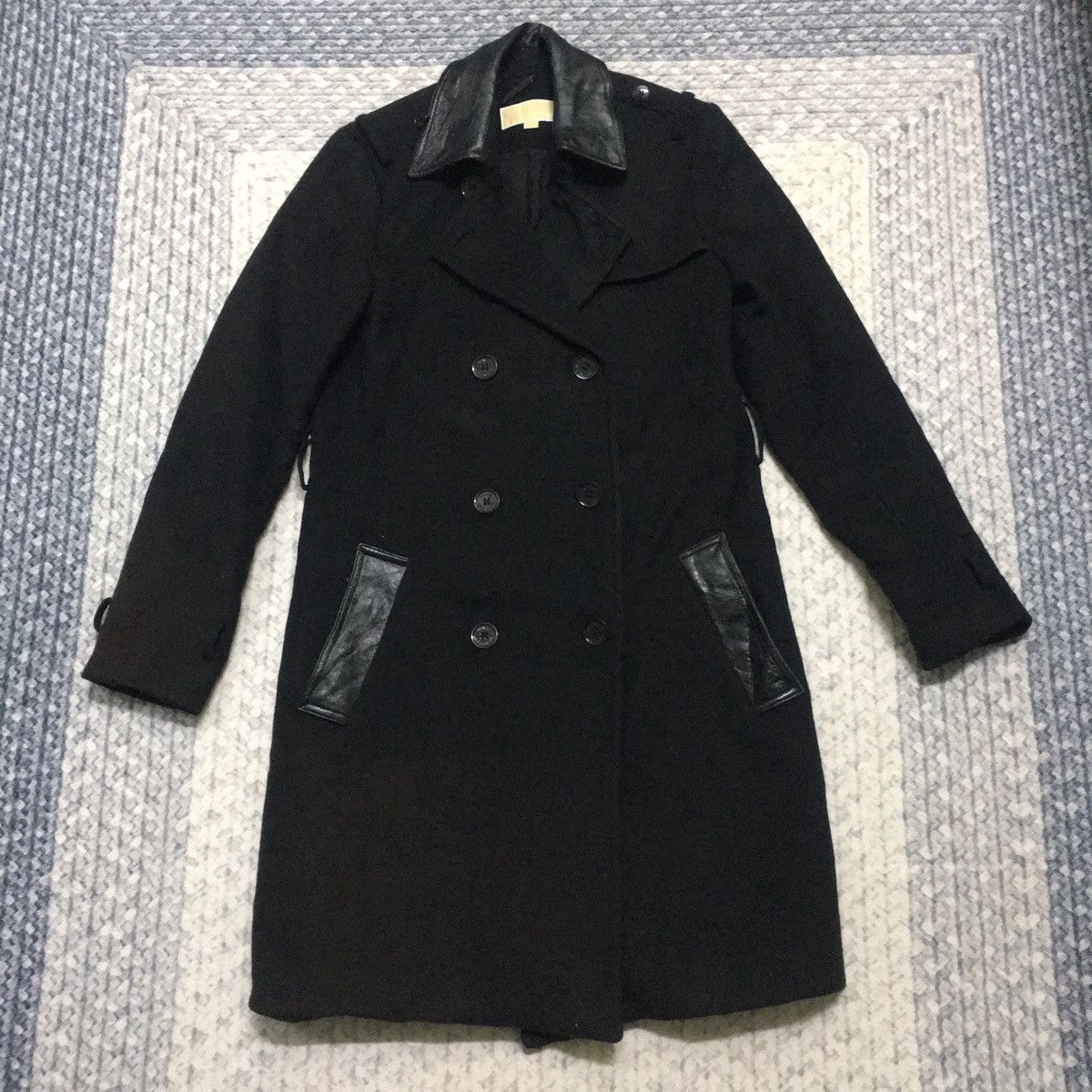 Designer × Japanese Brand × Michael Kors Sunfaded Michael by Michael Kors Wool Trench Coat Size US XS / EU 42 / 0 - 1 Thumbnail