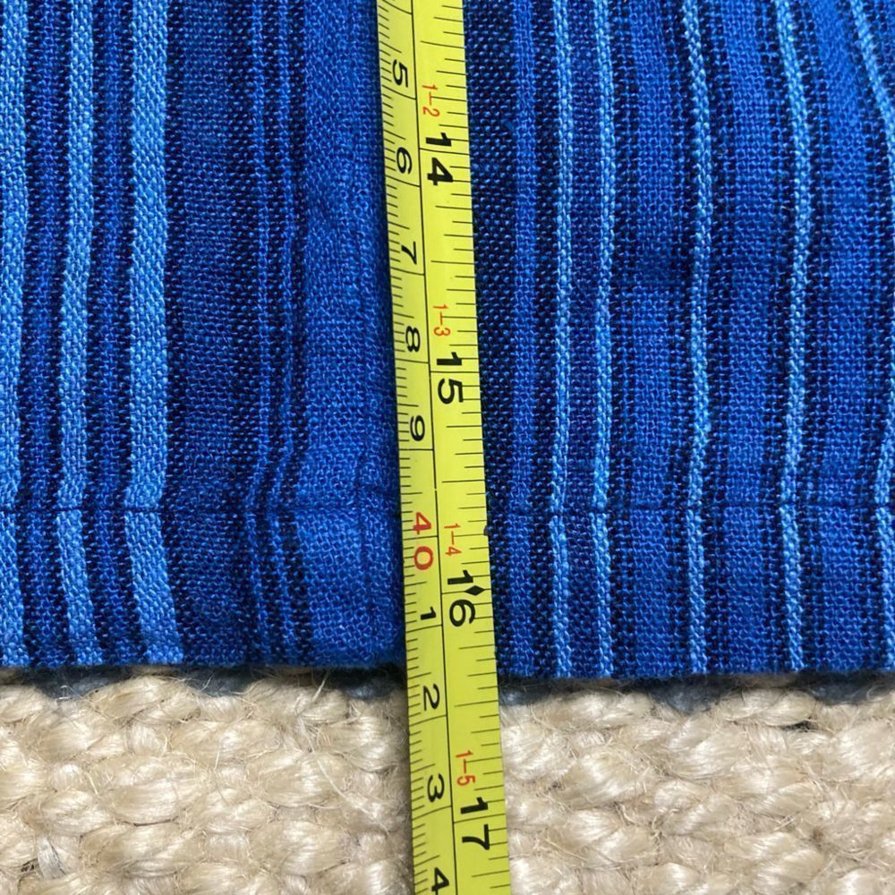 Indigo Indigo Rein, Linen Blend Striped Mini Skirt, Belted Tie, Jun Size 36" / US 14 / IT 50 - 7 Thumbnail