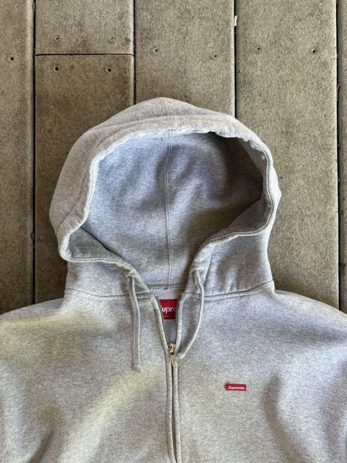 Supreme Supreme FW25 Gray Full-Zip Boxy Logo Hoodie Size US M / EU 48-50 / 2 - 3 Thumbnail