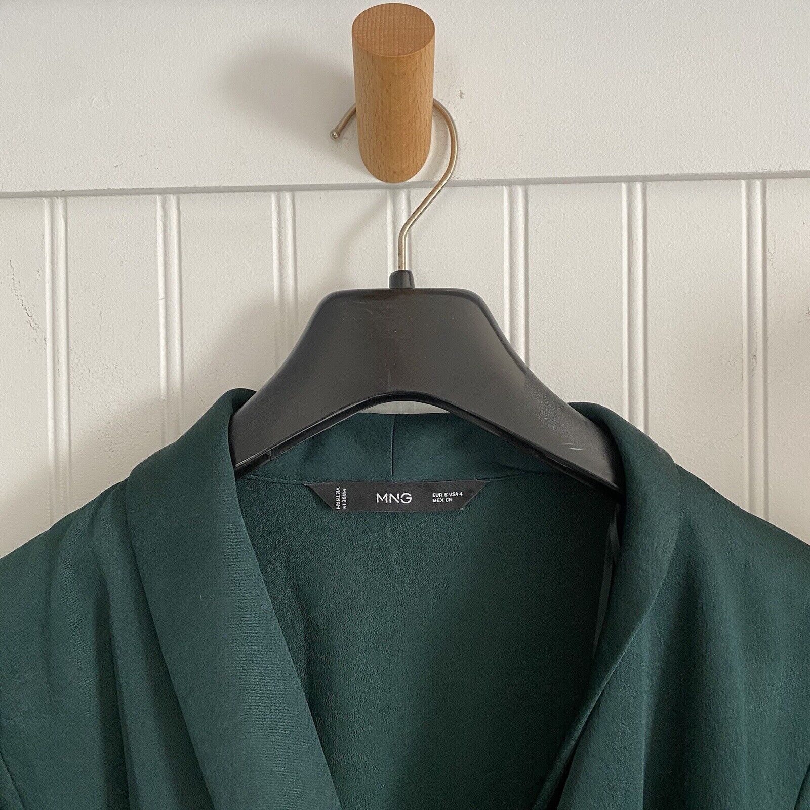 Mango Mango Women’s Green Wrapped Lapel Collar Long Sleeve Party Size S / US 4 / IT 40 - 2 Thumbnail