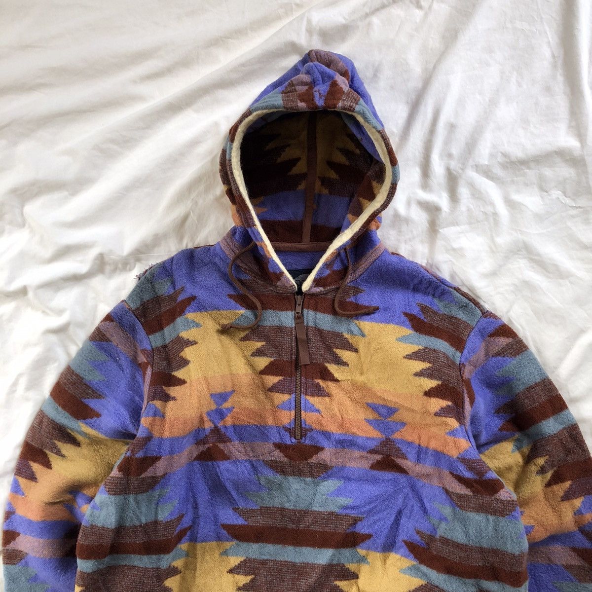 Aztech Mountain RONCELNI Navajo Native Half Zip Hoodie Fleece Jacket Size US XL / EU 56 / 4 - 3 Thumbnail