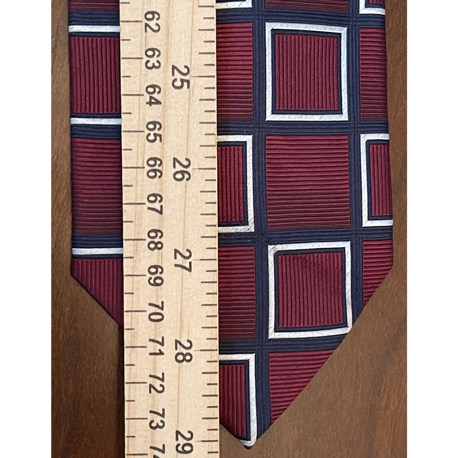Bruno Piattelli Bruno Piattelli Burgundy Blue HandMade Silk Made In China Size ONE SIZE - 5 Thumbnail