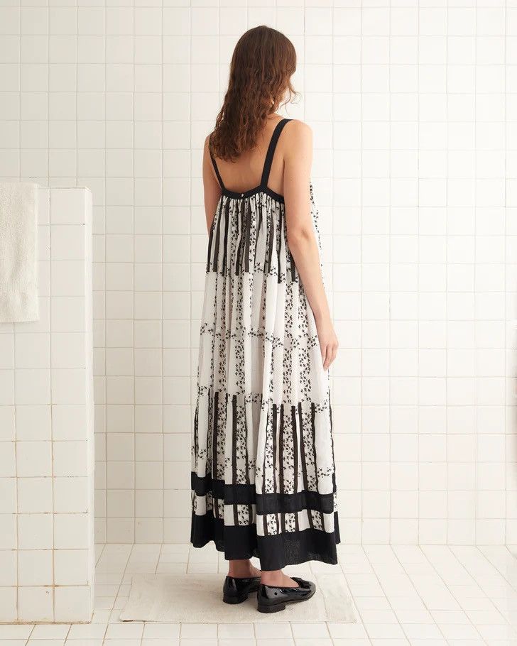 Bode Bode Lattice Sprig Embroidered Dress Size S / US 4 / IT 40 - 3 Thumbnail