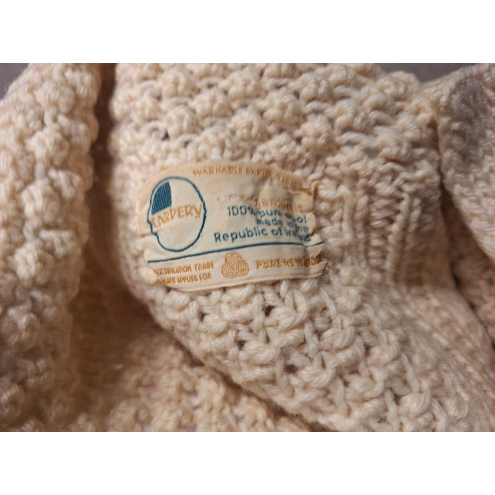 Vintage VINTAGE Cadery Cardery Hand Cable Knit Wool Sweater Cardigan S/M Women Beige Cardigan S/M Womens Size S / US 4 / IT 40 - 2 Thumbnail