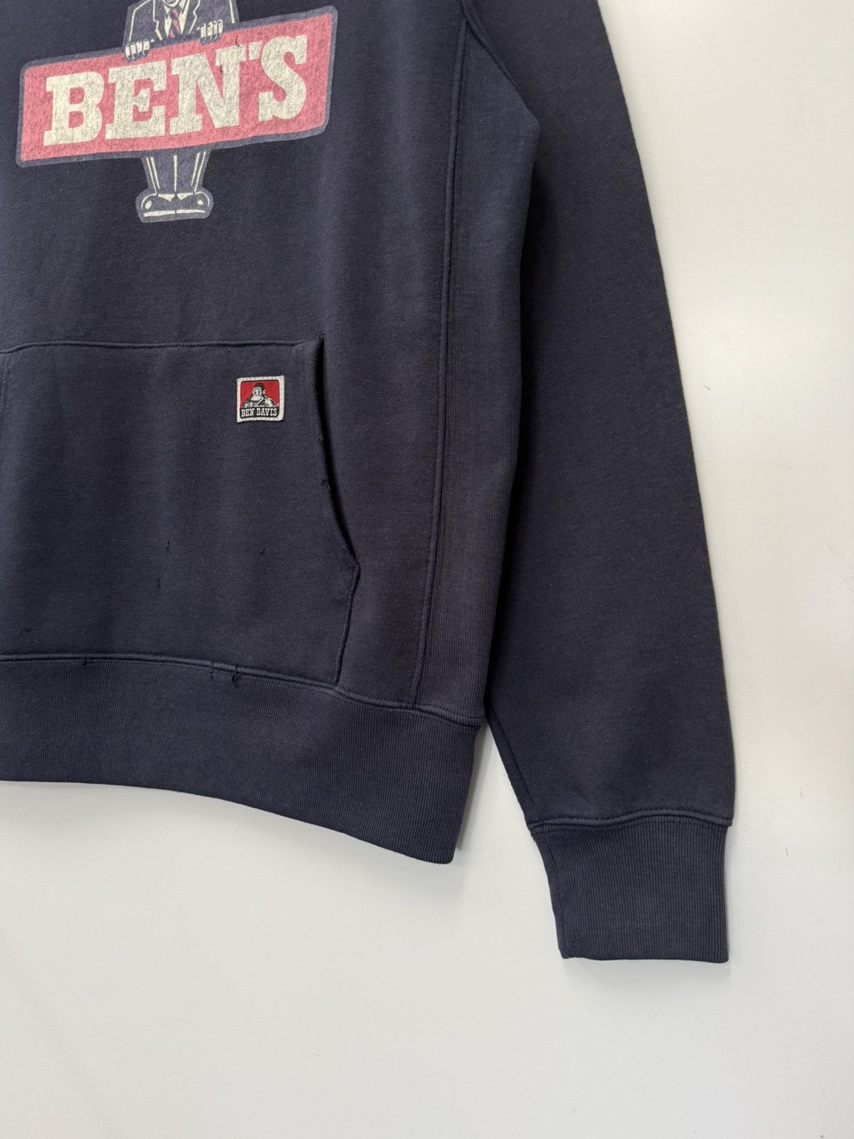 Ben Davis 🔥 Ben Davis Big Logo Streetwear Distressed Sweat Hoodie - M Size US M / EU 48-50 / 2 - 2 Thumbnail