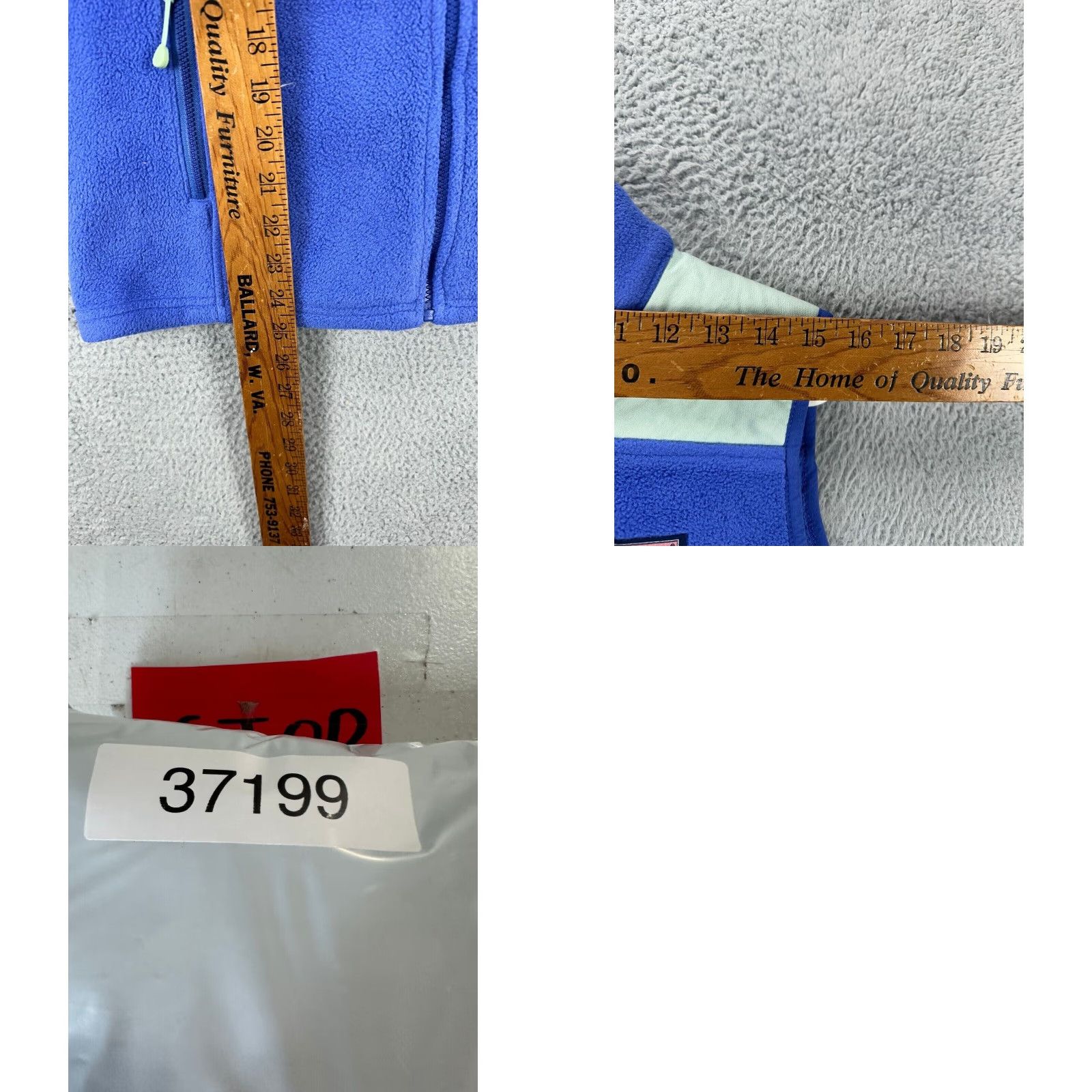 Vineyard Vines Vineyard Vines Vest Adult Medium Blue Colorblock Full Zip Fleece Pocket Mens Size US M / EU 48-50 / 2 - 8 Thumbnail