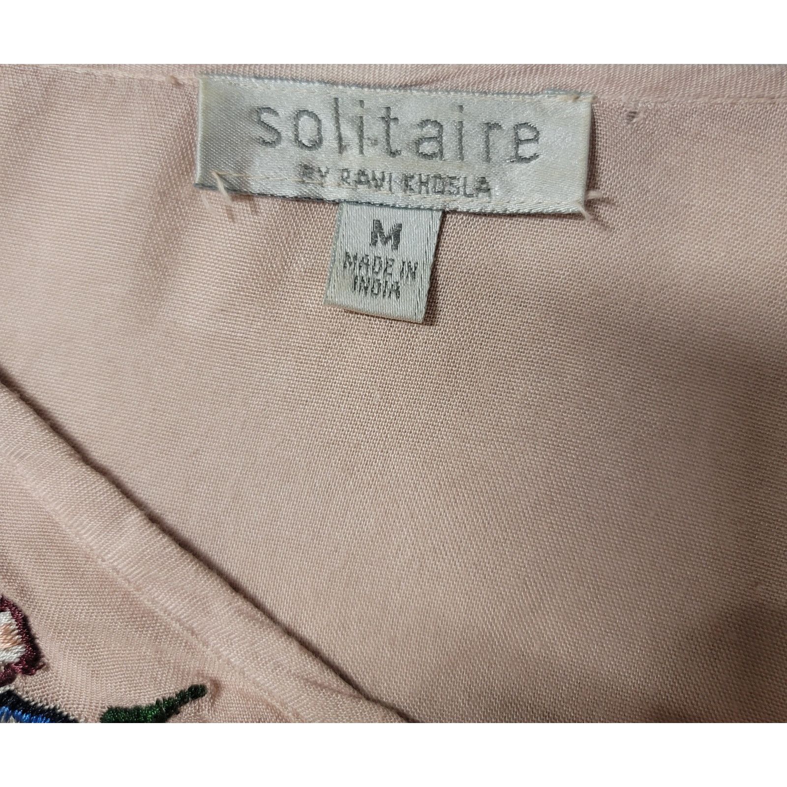 Other Solitaire Dusty Rose Peplum Embroidered Top Medium Size M / US 6-8 / IT 42-44 - 3 Thumbnail