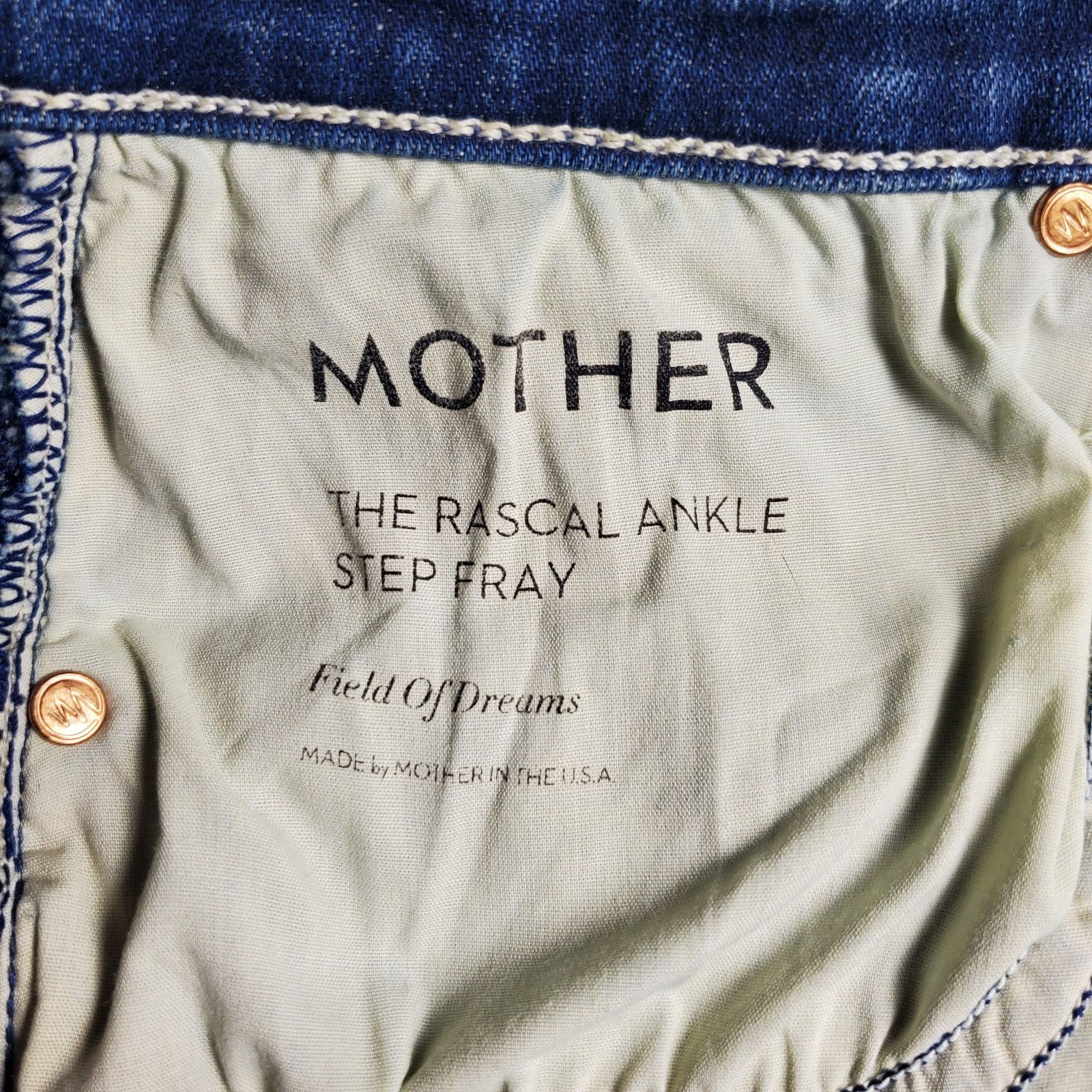 MOTHER Mother Rascal Ankle Step Fray Straight Jeans 26 / 2 Size 26" / US 2 / IT 38 - 4 Thumbnail