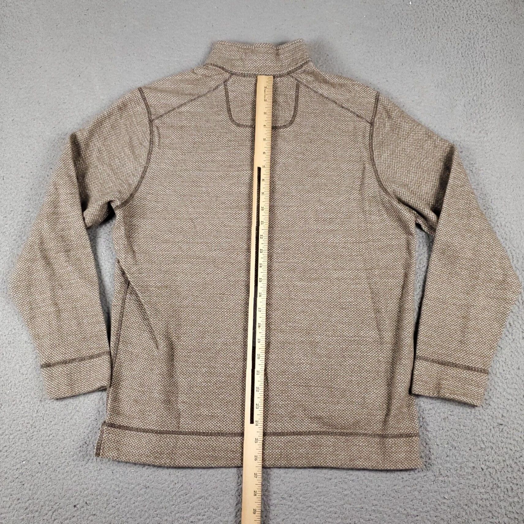 Tommy Bahama Tommy Bahama Mens Small Beige 1/4 Zip Pullover Sweater Cotton Blend Long Sleeve Size US S / EU 44-46 / 1 - 5 Thumbnail