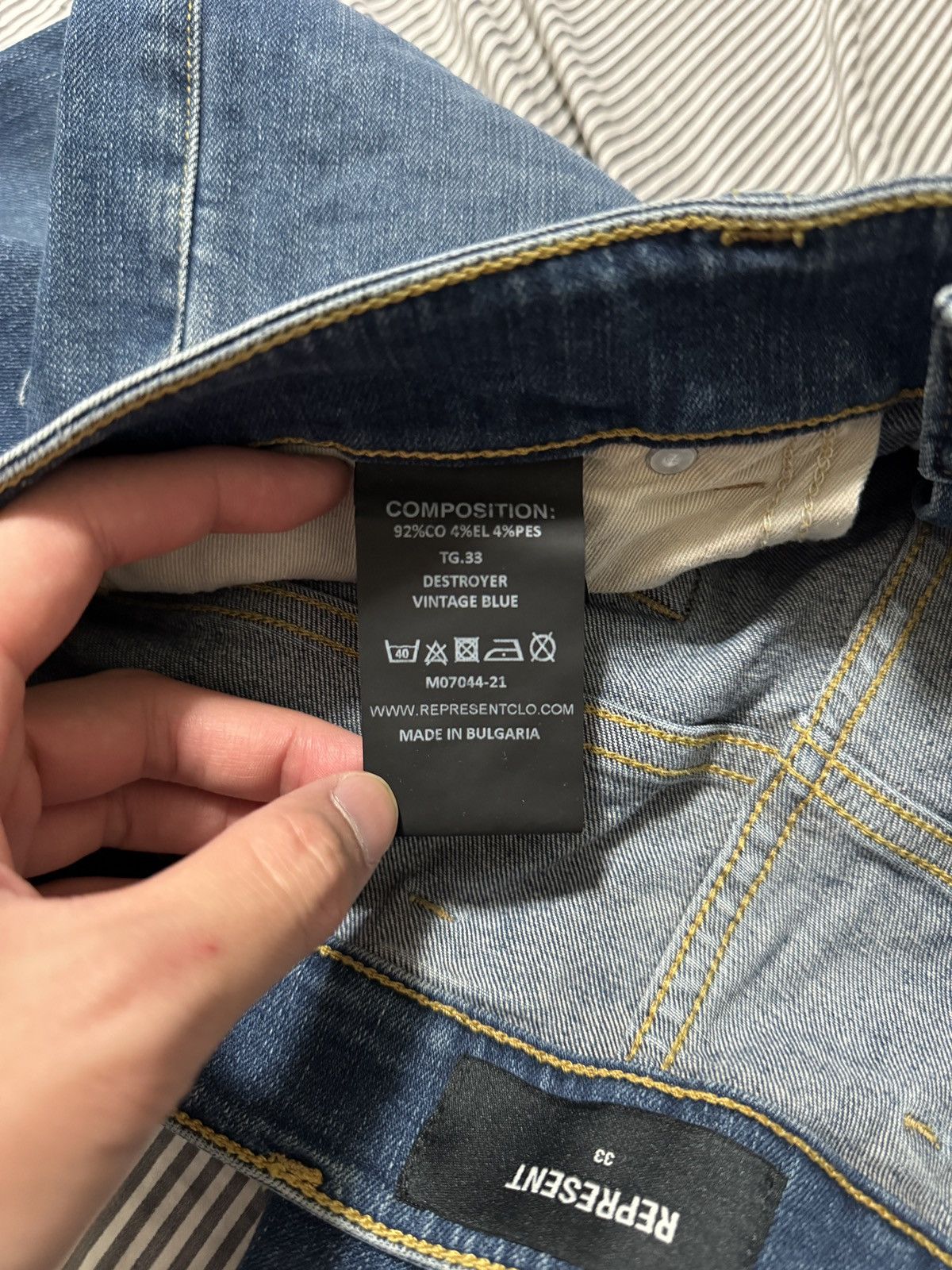 Represent Clo. Represent Destroyer Vintage Blue Denim Size 33 Size US 33 - 4 Thumbnail