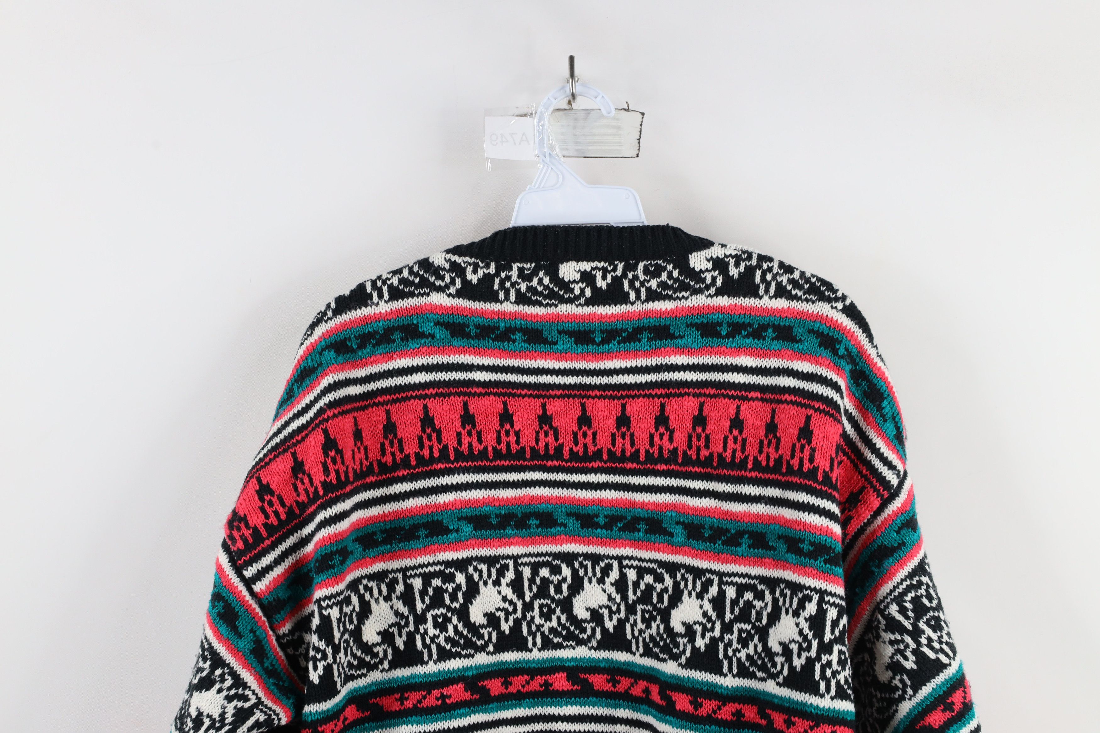Vintage Vintage 90s Streetwear Paisley Knit Cardigan Sweater Size M / US 6-8 / IT 42-44 - 8 Thumbnail