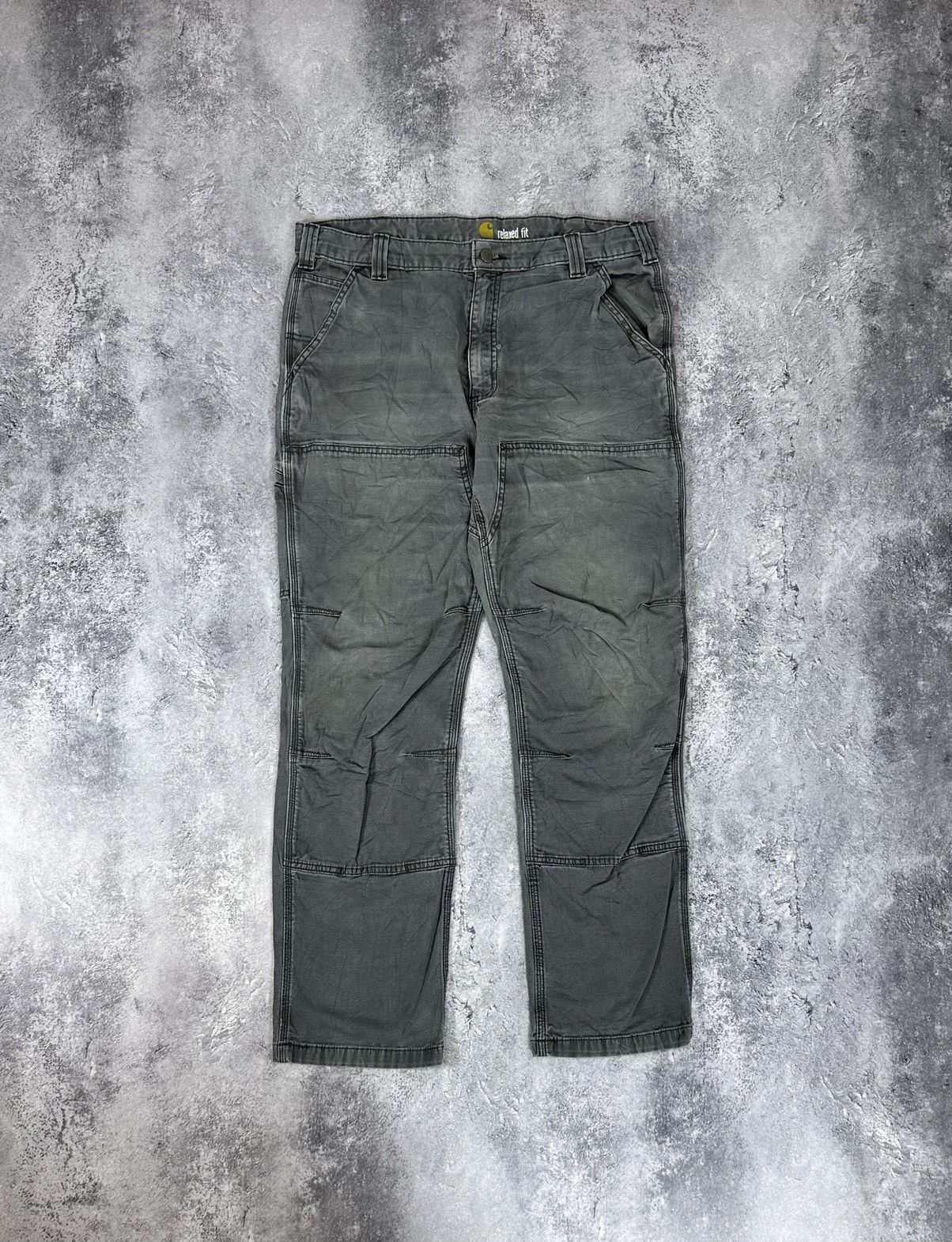 Carhartt Faded Grey Carhartt Double Knee Pants | Grailed