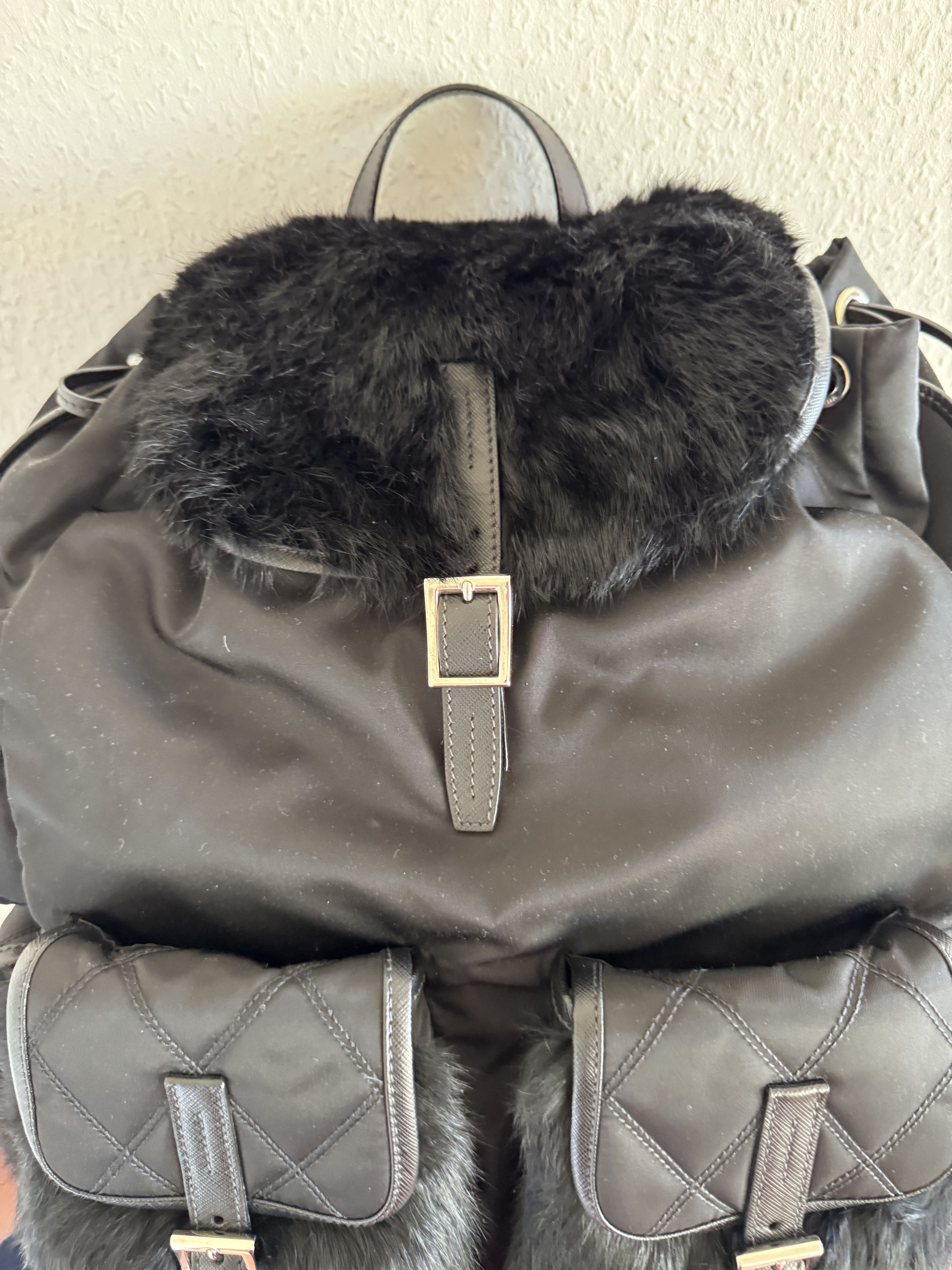Prada Rabbit Fur Cargo Backpack Size ONE SIZE - 8 Thumbnail