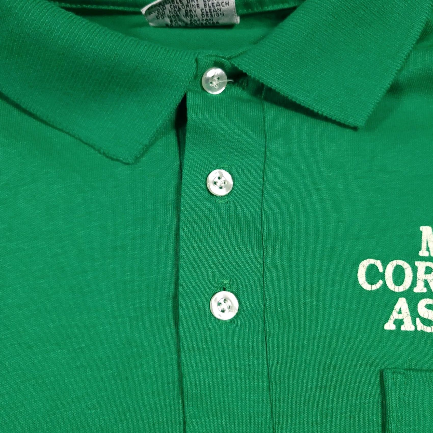 Vintage VINTAGE Polo Shirt Mens L Green Missouri Corn Growers Century Place Polo Shirt Rugby Shirt 1980s Short Sleeve Cotton Size US L / EU 52-54 / 3 - 6 Thumbnail