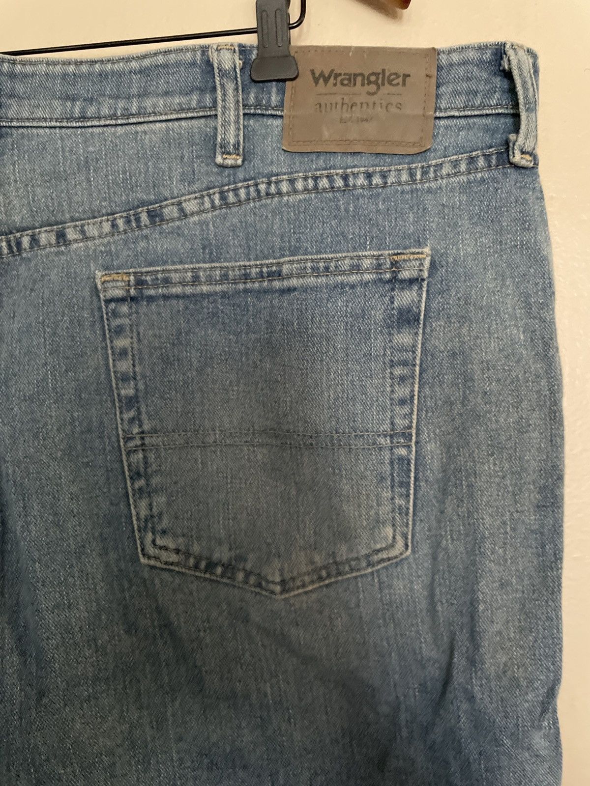 Designer × Vintage × Wrangler Wrangler Denim Blue Jean Shorts Jorts Waist 42X10” vintage 🔥 Size US 42 / EU 58 - 12 Thumbnail