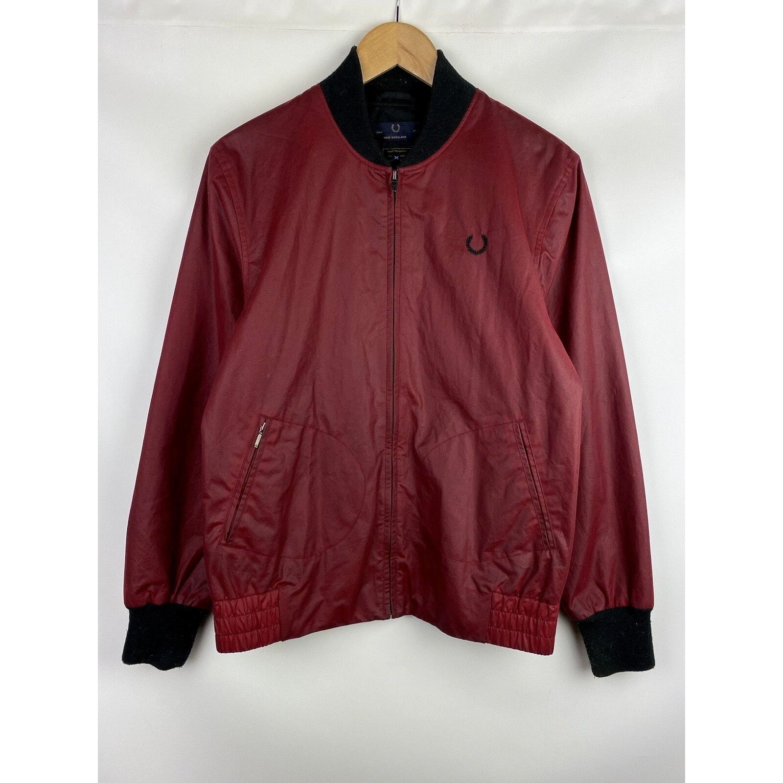 Fred Perry Halley Stevensons waxed bomber jacket size 38