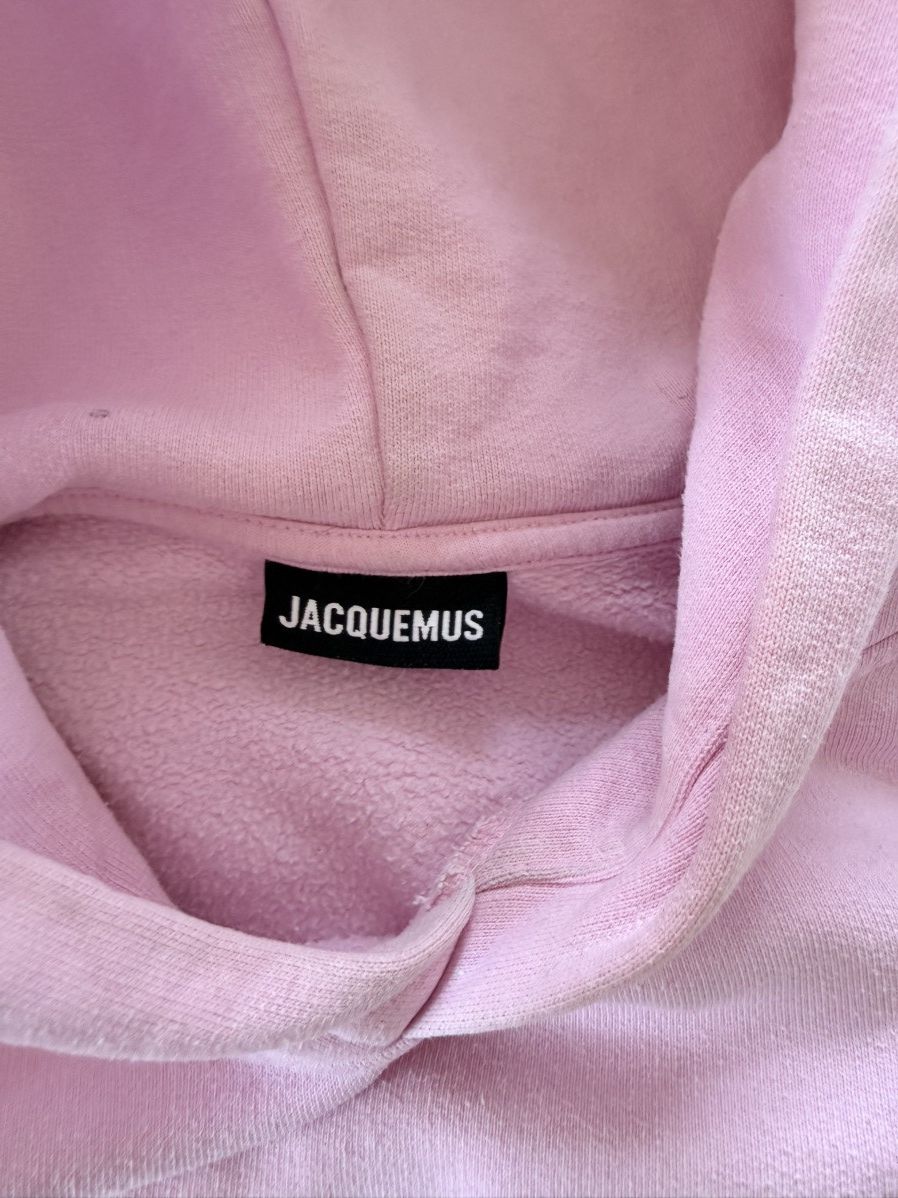 Jacquemus JACQUEMUS “ Le hoodie Noeud” Bow logo hoodie pink Size US XL / EU 56 / 4 - 5 Thumbnail