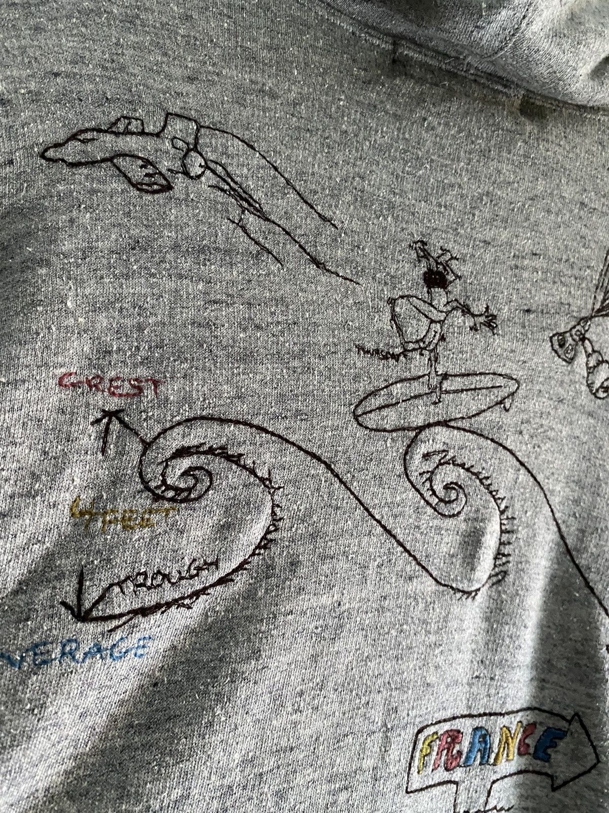 If Six Was Nine × Japanese Brand × Le Grande Bleu (L.G.B.) 2000s remi relief embroidery hoodie Size US L / EU 52-54 / 3 - 6 Thumbnail