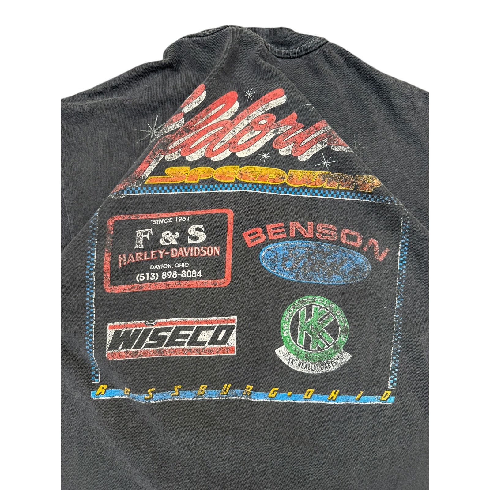 Harley Davidson Faded 1990's Harley Davidson x Ford Speedway Racing T-Shirt Size US L / EU 52-54 / 3 - 4 Thumbnail