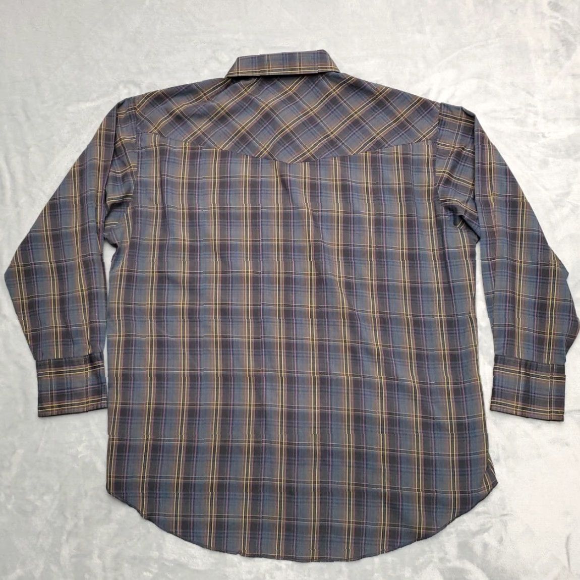 Wrangler VTG Wrangler Shirt Mens 17 x 34 Multicolor X Long Tails Plaid Pearl Snap Western Size US XL / EU 56 / 4 - 4 Thumbnail