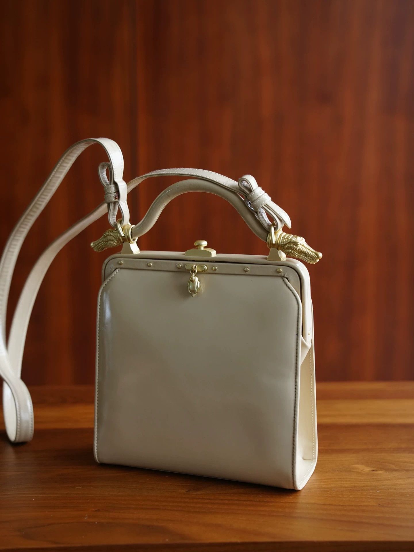 Other BKC Light Milk Tea Croc Embossed Box Leather 3-Way Bag Size ONE SIZE - 2 Thumbnail