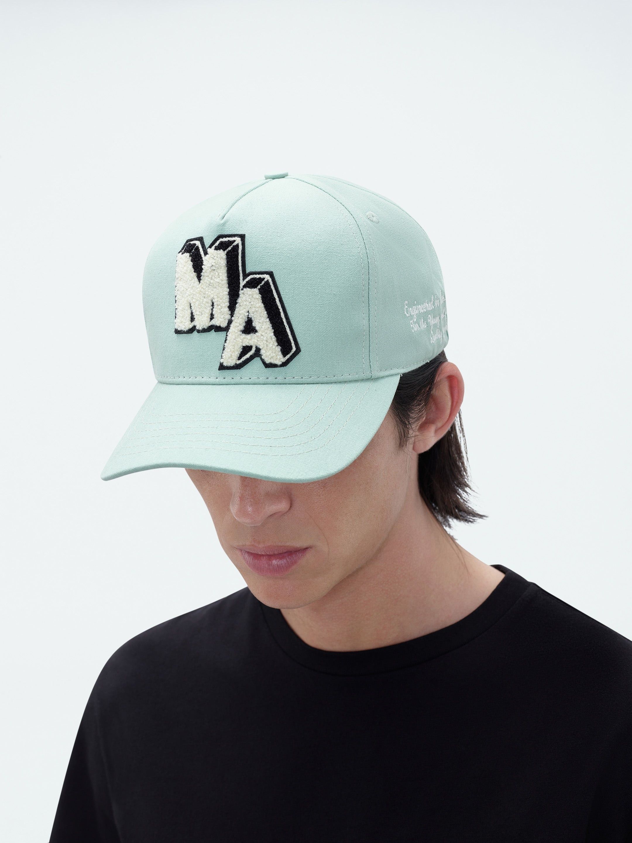 Amiri o1w1db11224 Size: OS / Chenille Patch Canvas Hat / Cap Green Size ONE SIZE - 3 Thumbnail