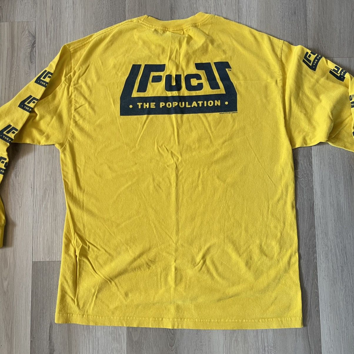 FUCT × Fuck The Population FTP x FUCT Yellow 2017 long sleeve T shirt sz XL Size US XL / EU 56 / 4 - 6 Thumbnail
