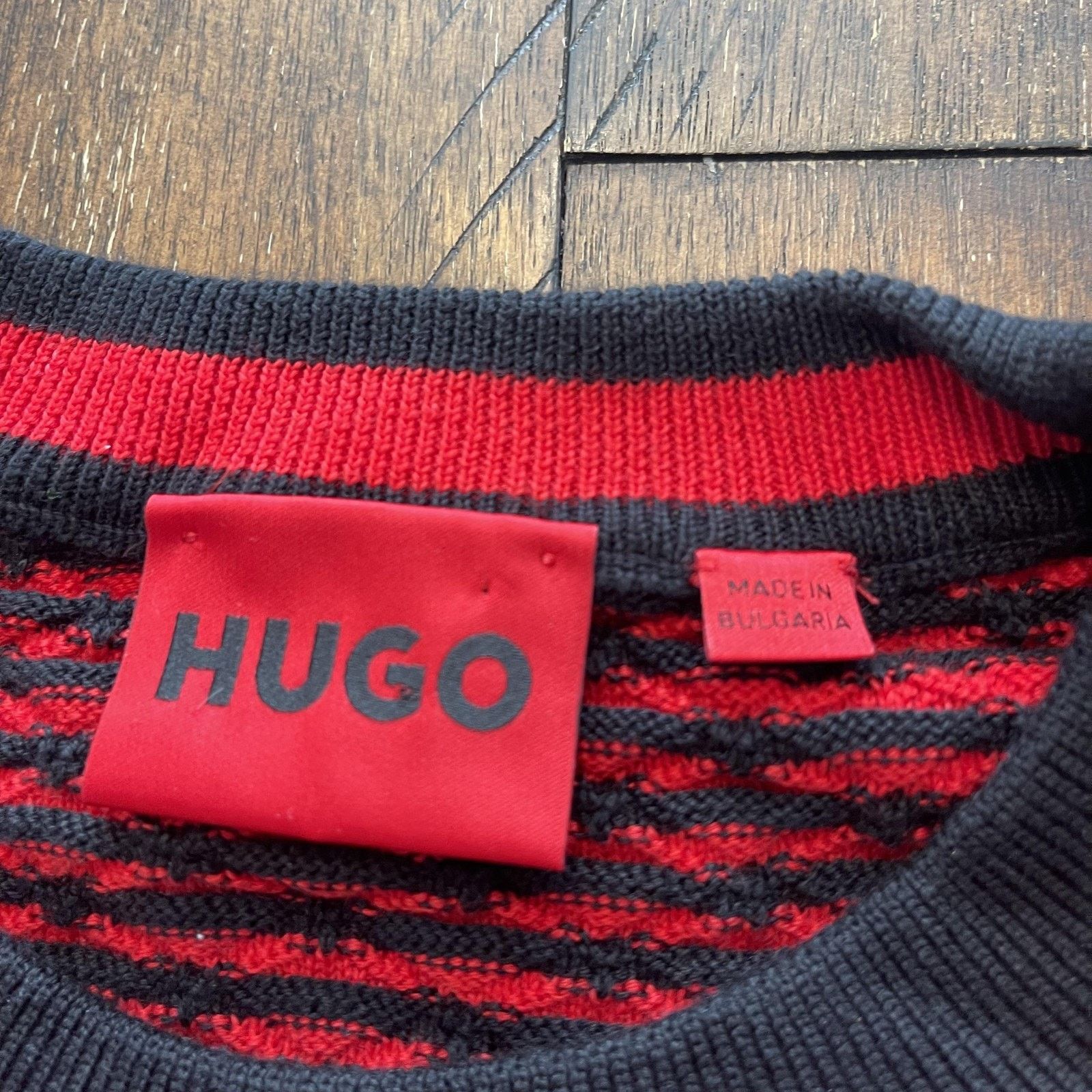 Hugo Boss HUGO Sweater M Textured Stripe Crewneck Knit Pullover Wave Size US M / EU 48-50 / 2 - 5 Thumbnail
