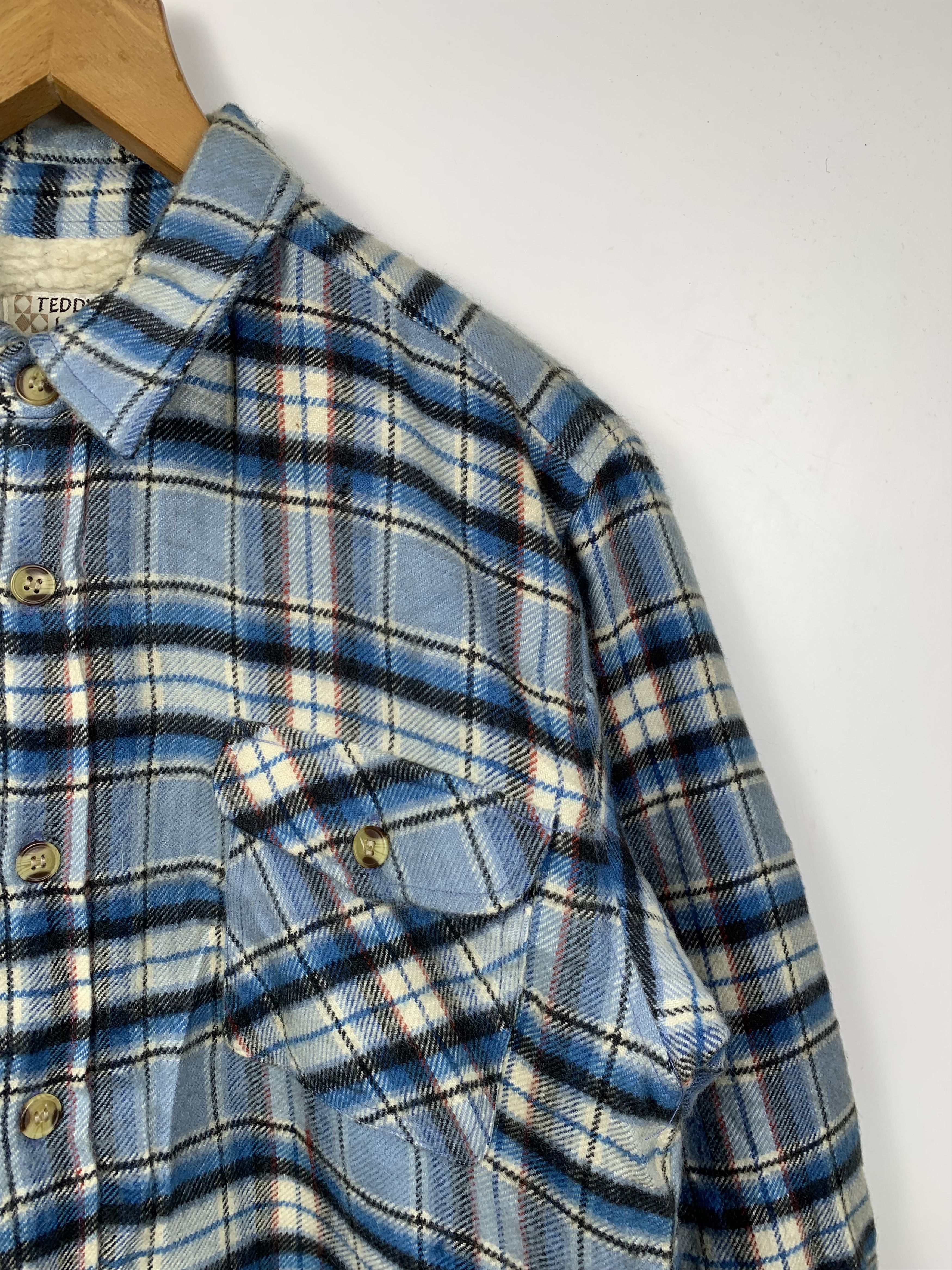 Other Vintage Japanese Brand Plaid Sherpa Jacket J1225 Size US L / EU 52-54 / 3 - 9 Thumbnail