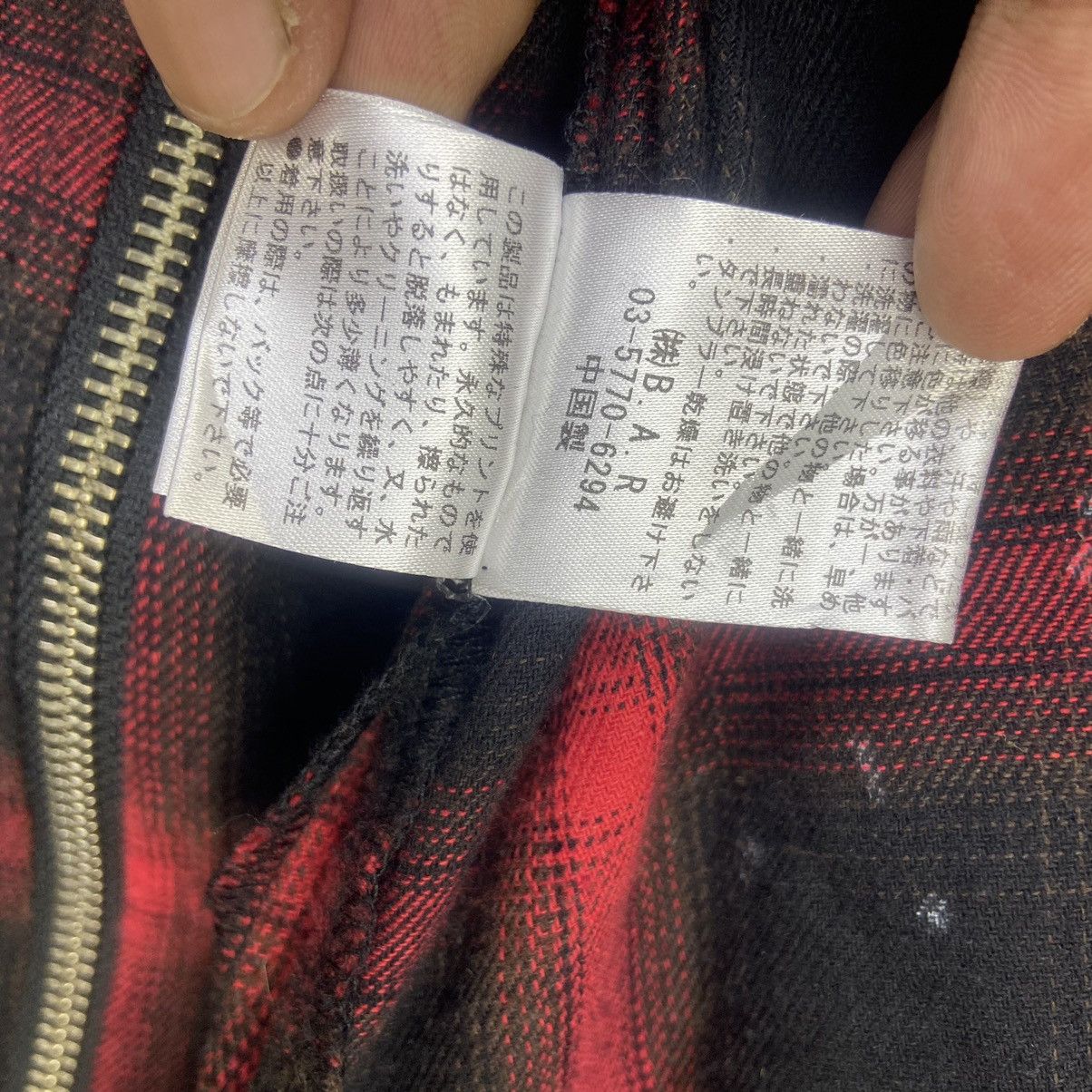 Flannel Japanese Brand Black Flame Gothic Punk Distressed Flannel Size US S / EU 44-46 / 1 - 24 Thumbnail