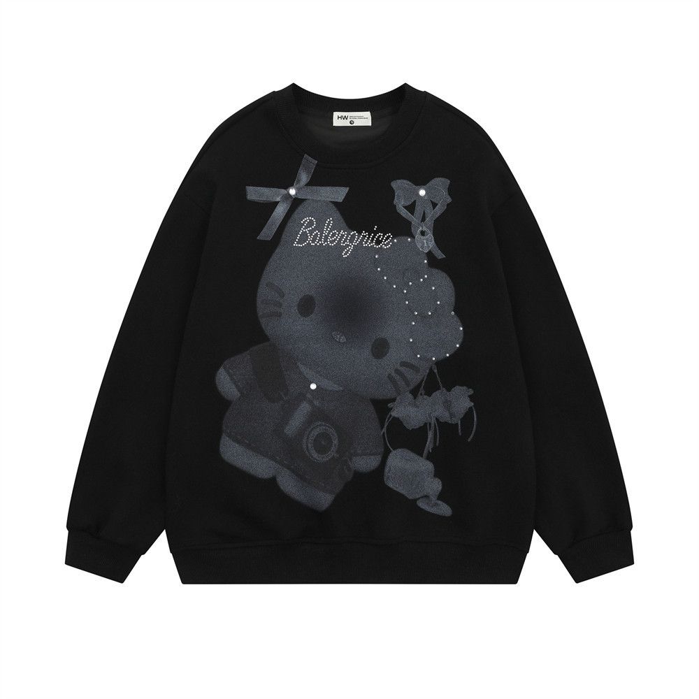 Vintage Men's American hip-hop Hello Kitty cartoon sweatshirt Size US M / EU 48-50 / 2 - 1 Thumbnail