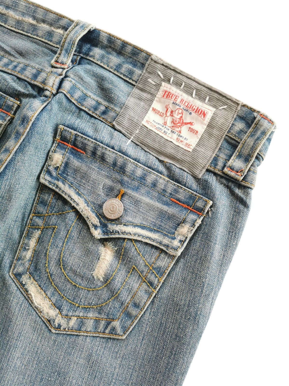 True Religion True Religion Cropped Flare Patchwork Jeans Size US 31 - 5 Thumbnail