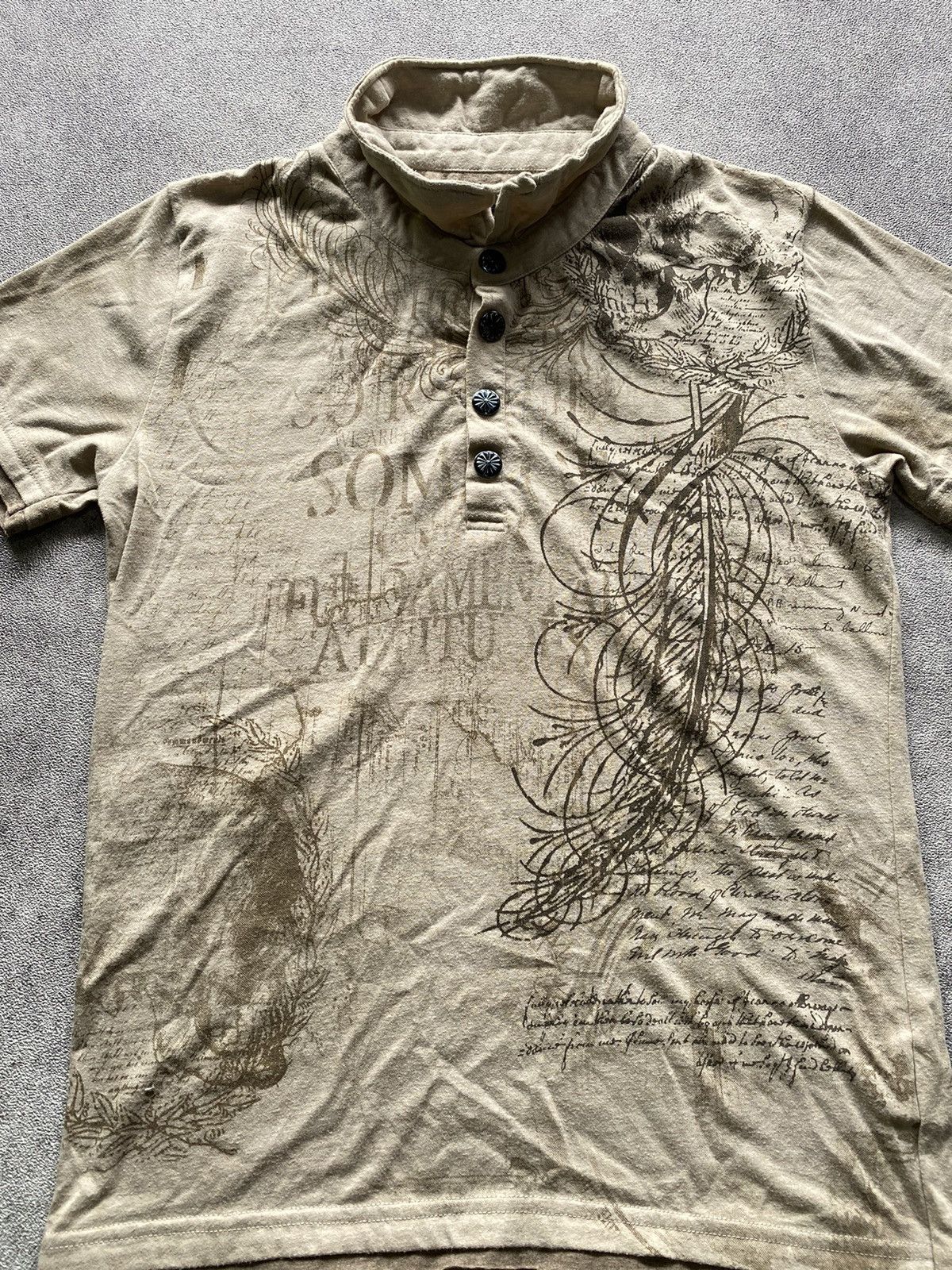 Japanese Brand 2000a In The Attic Skull punk gothic style polos Size US M / EU 48-50 / 2 - 3 Thumbnail