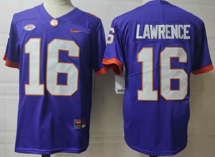 Other Men's Clemson Tigers #16 Trevor Lawrence Jersey Blue Size US S / EU 44-46 / 1 - 3 Thumbnail