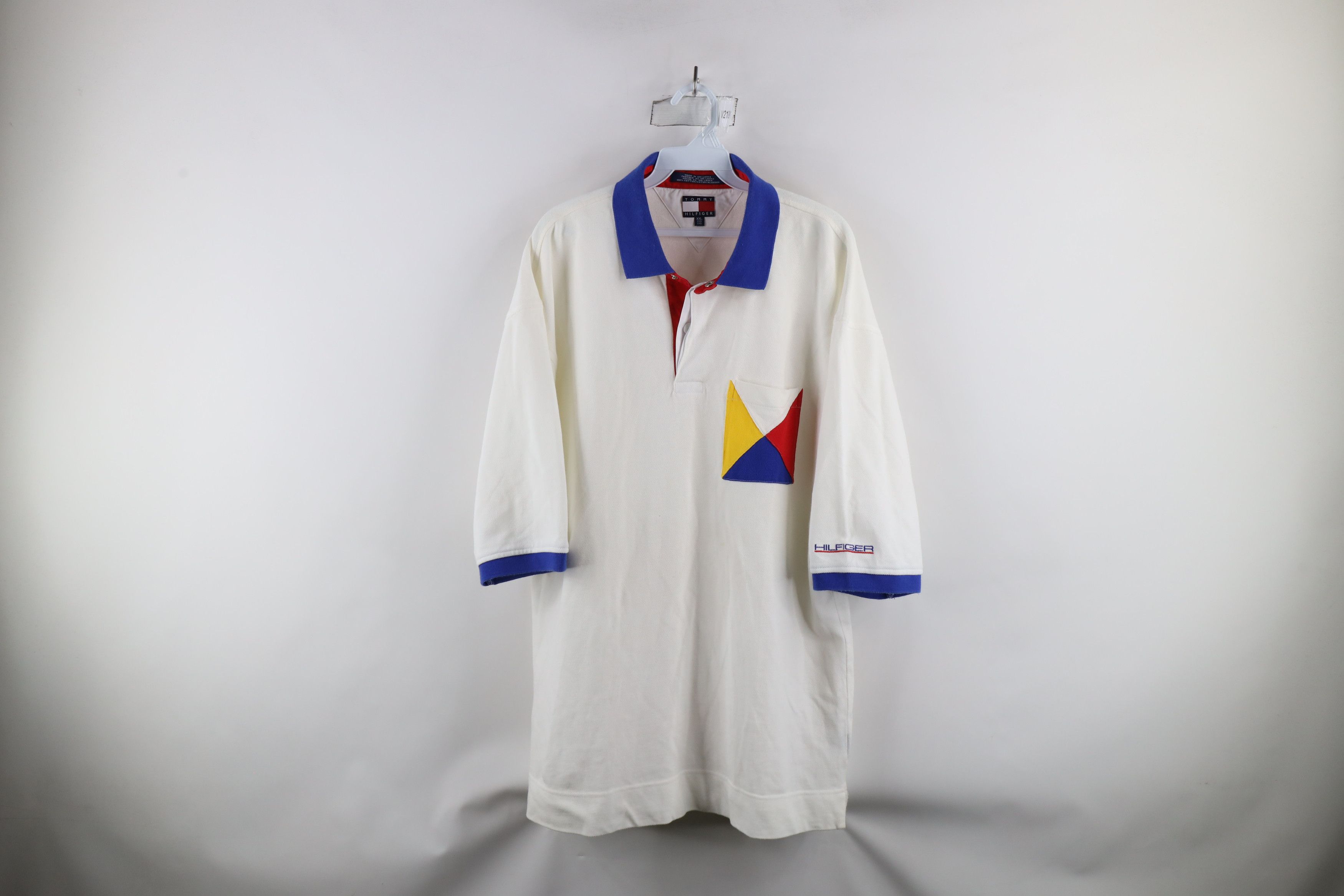 Tommy Hilfiger Vintage 90s Tommy Hilfiger Sailing Flag Collared Polo Shirt Size US XXL / EU 58 / 5 - 1 Thumbnail