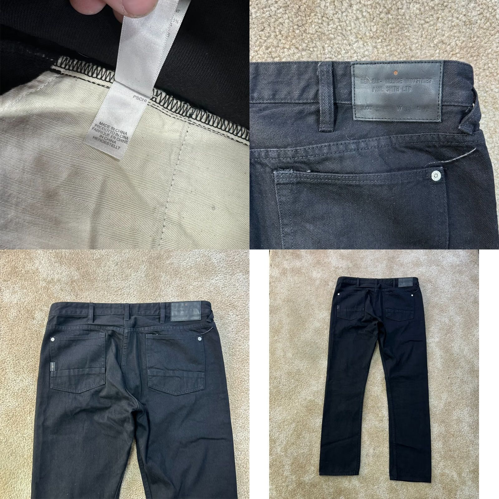Paul Smith Paul Smith Jeans Button Fly 34x32 Slim Straight Black Denim Mens Regular Jeans Size US 34 / EU 50 - 8 Thumbnail