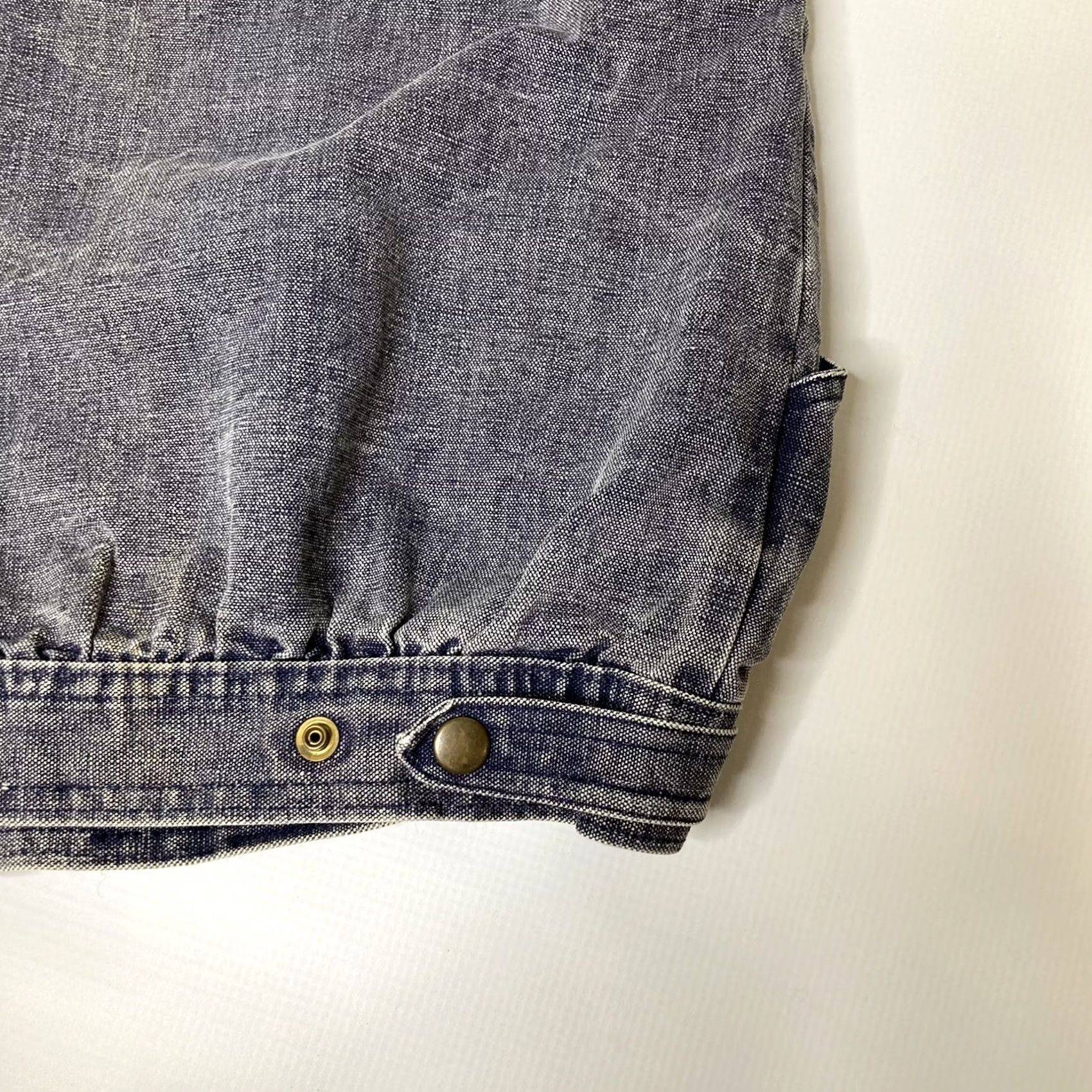 Vintage VINTAGE Bayly Jeans Denim Vest Snap Button Gray Black Wash V Neck USA Made XL Men’s Biker Style Shirt/Outerwear Size US 36 / EU 52 - 4 Thumbnail