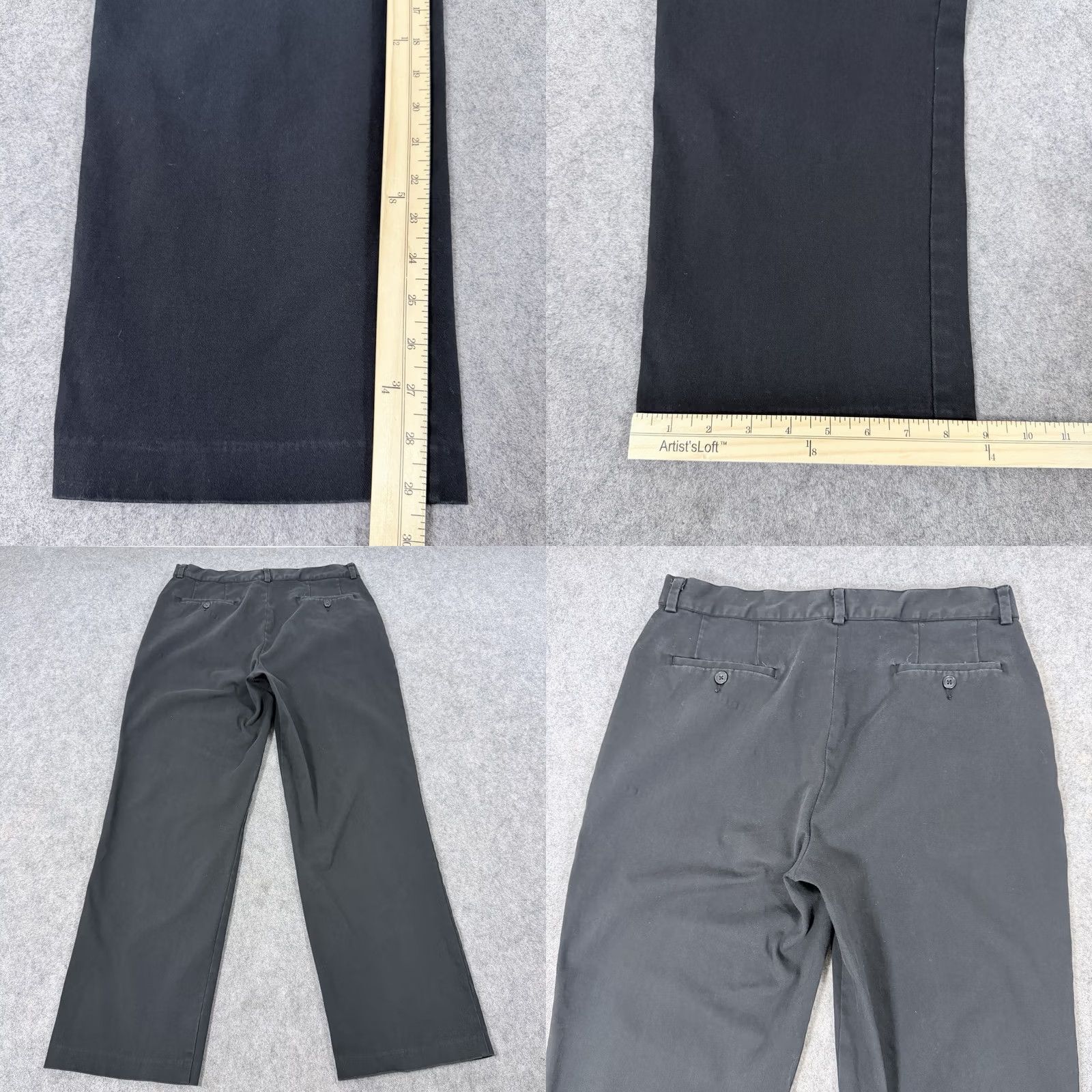 Perry Ellis Perry Ellis Casual Chino Pants Mens Size 36 Regular Black 33.5x29.25 Flat Front Pockets 90s City Preppy USA Modern Western Wedding Workwear Standards Size US 36 / EU 52 - 10 Thumbnail