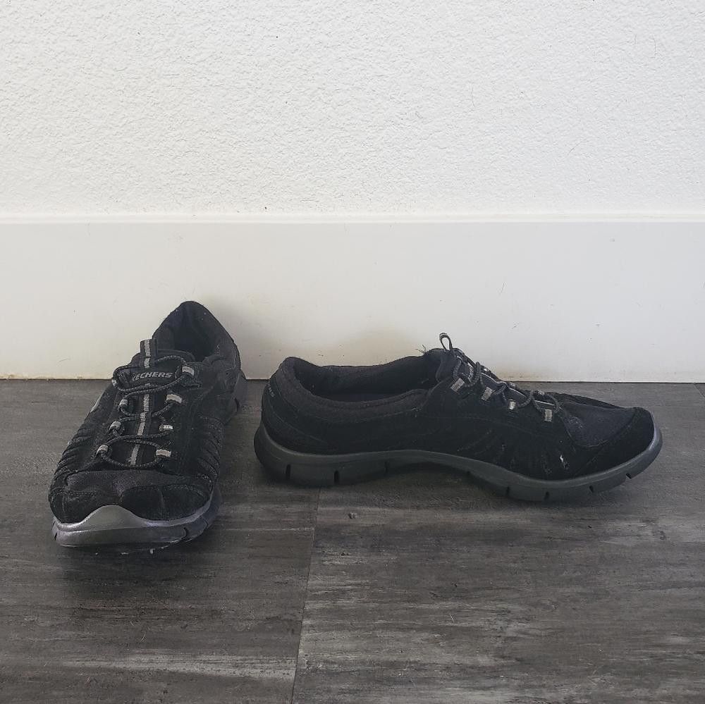 SKECHERS Black Detailed Skechers Athletic Sneaks Size US 8.5 / IT 38.5 - 2 Thumbnail