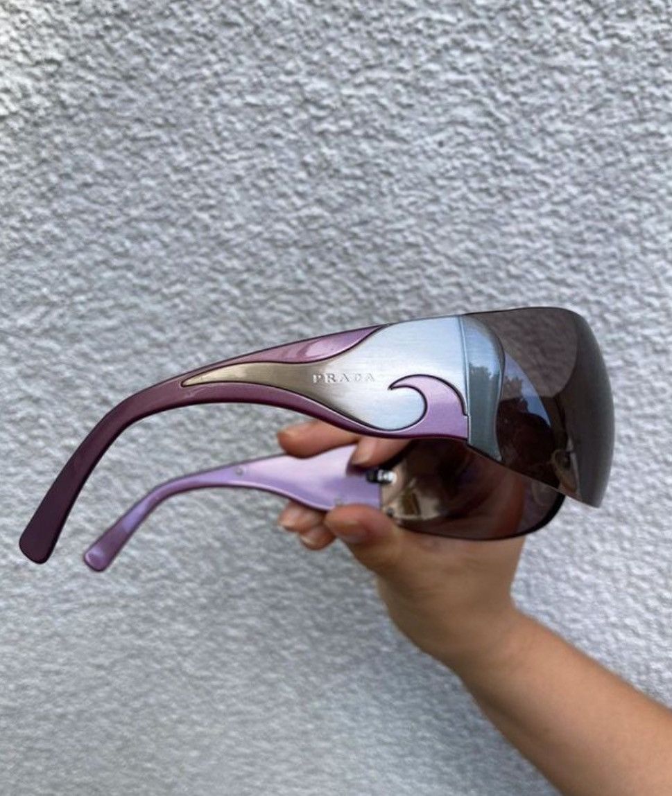Prada 2004 Vintage PRADA Flame Chrome Sunglassess Star Mask Fire Size ONE SIZE - 1 Thumbnail