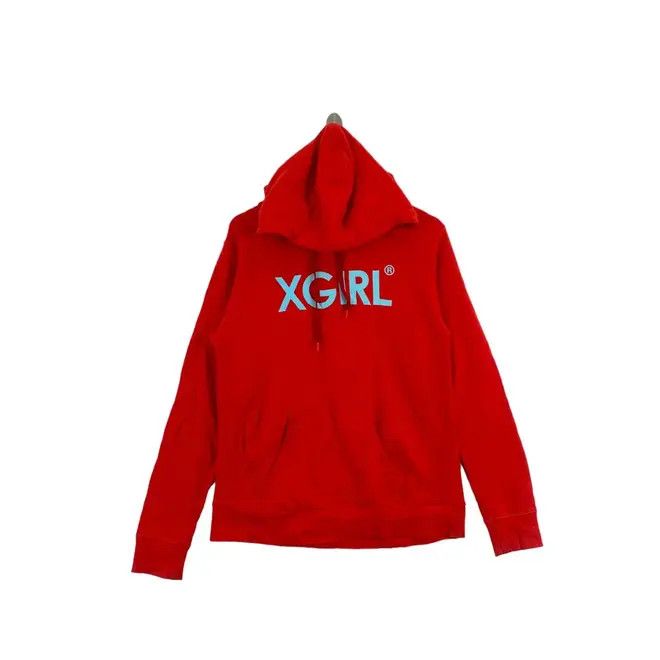Vintage Vintage X-GIRL Skateboard Brand Print Red Hoodie Size US L / EU 52-54 / 3 - 1 Thumbnail