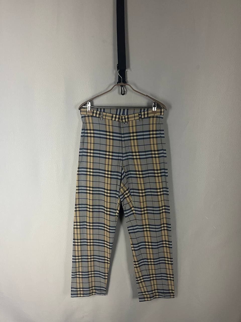 Burberry Burberry Nova Check Pants Blue Classic Size US 34 / EU 50 - 1 Thumbnail