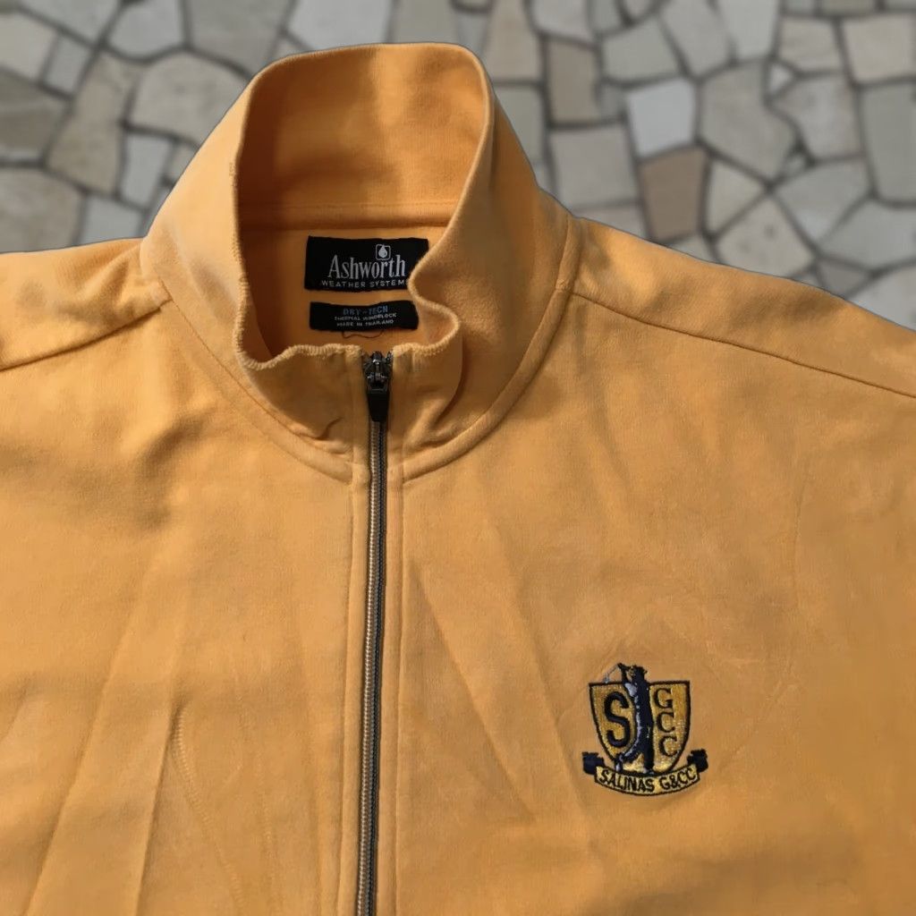 Vintage Ashworth SALINAS Golf Pullover 1/4 Zip Mock Neck Sweatshirt Men L Gold Sweater Size US L / EU 52-54 / 3 - 1 Thumbnail