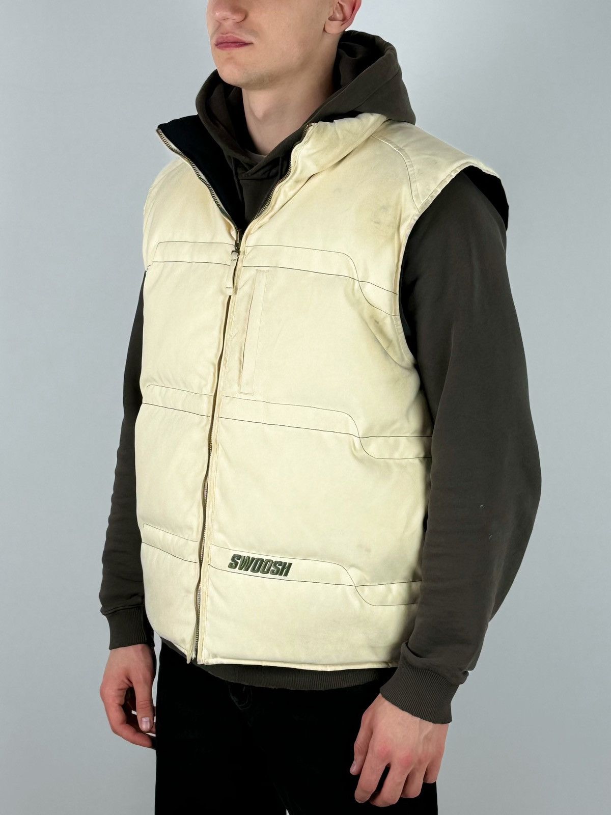 Vintage Y2K Vintage Nike Swoosh Reversible Down Vest Size US L / EU 52-54 / 3 - 5 Thumbnail
