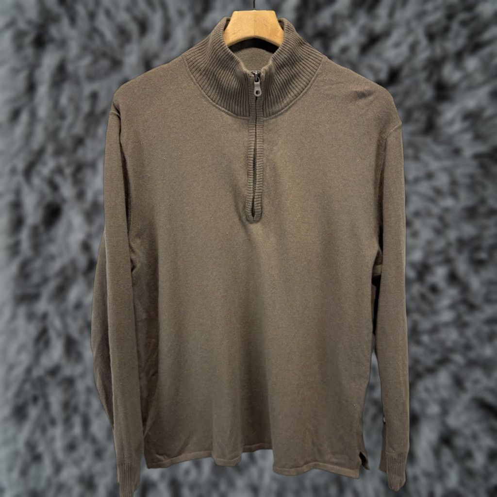 The North Face VINTAGE The North Face Wool Blend Sweater Shirt Men Large Brown 1/4 Zip Mock Neck Pullover Size US L / EU 52-54 / 3 - 1 Thumbnail
