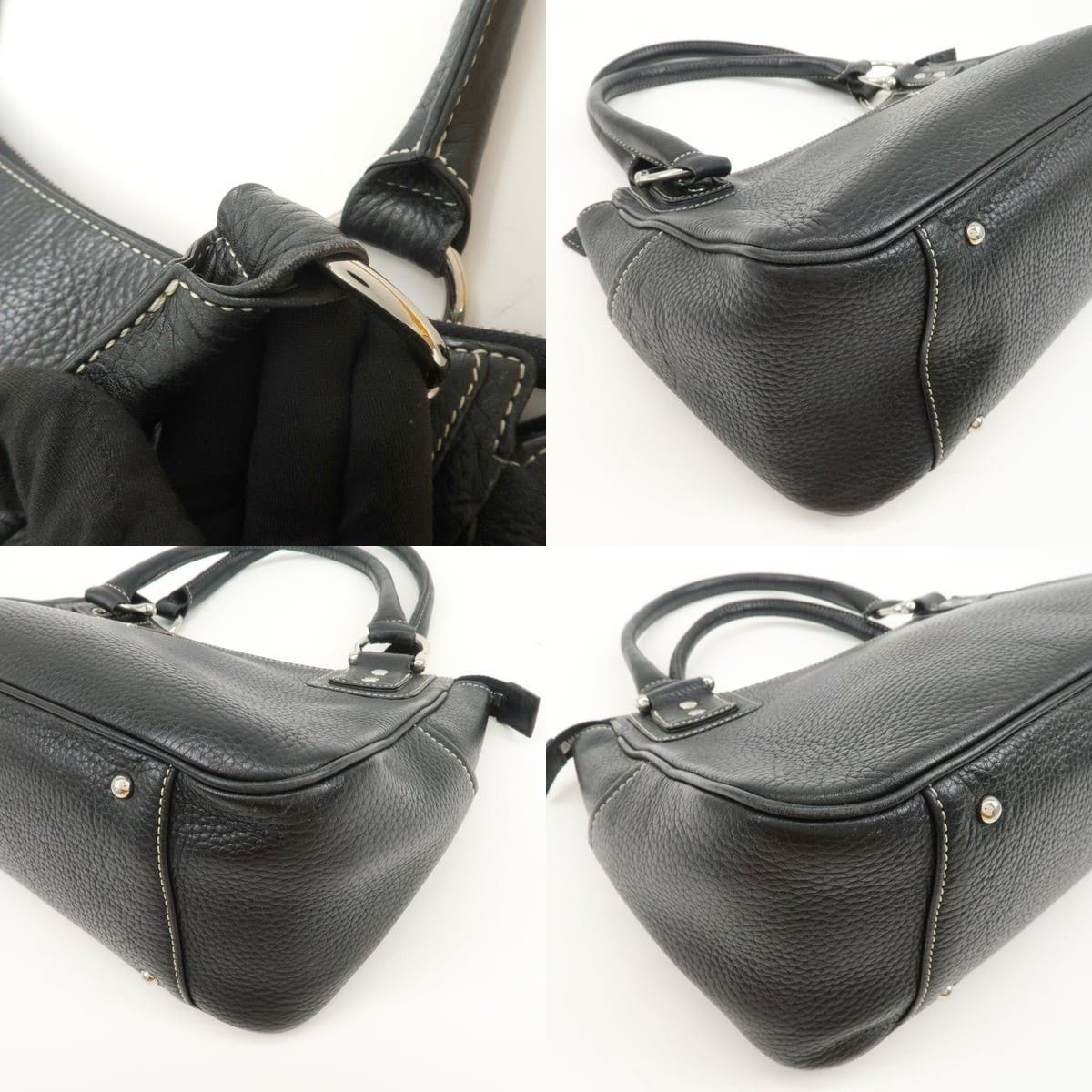 MCM MCM Visetos Leather Shoulder Bag Black Size ONE SIZE - 4 Thumbnail