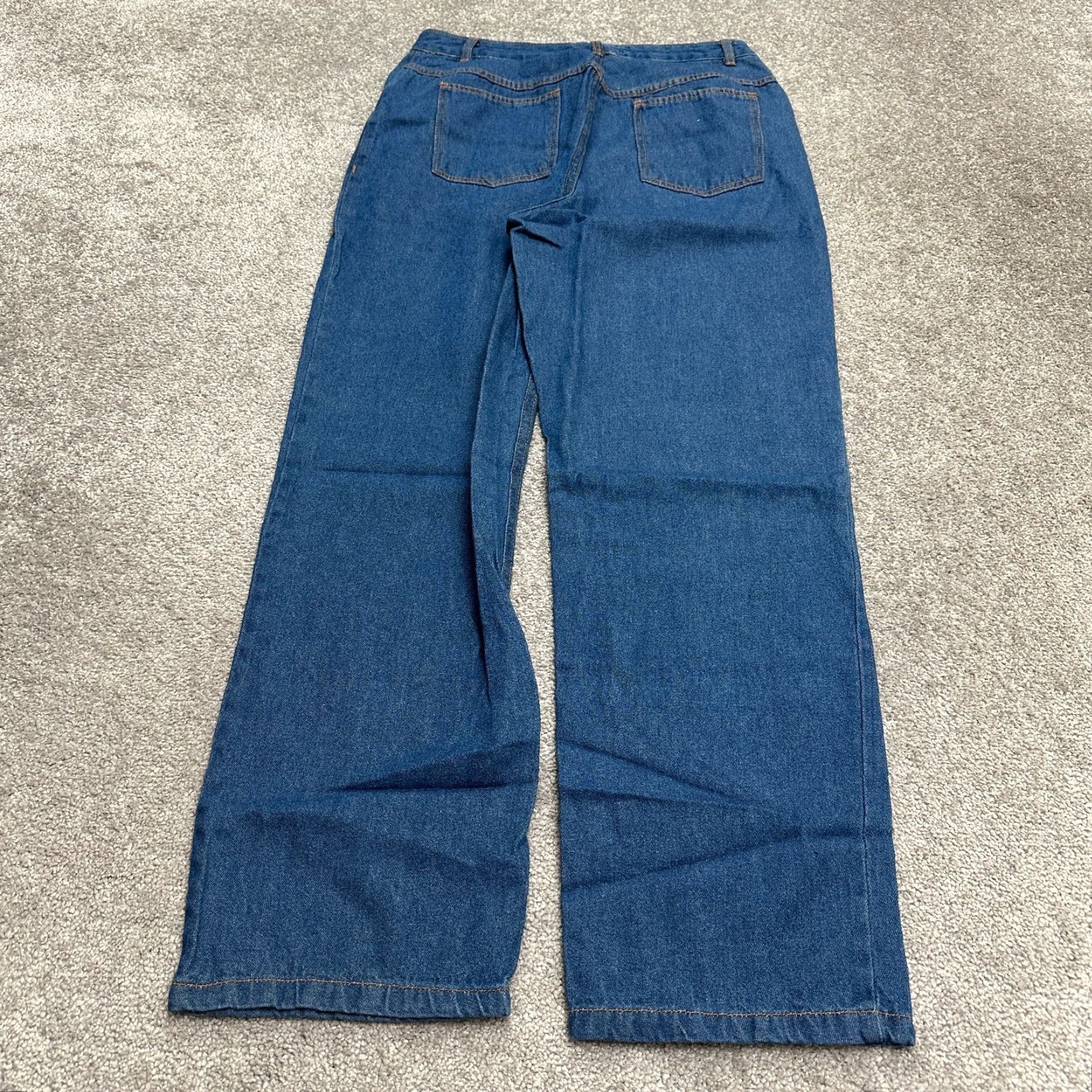 Vintage Woman Within Jeans Womens 12W Blue Denim Straight 31x30 5-Pocket Casual NWOT Size 34" / US 12 / IT 48 - 2 Thumbnail