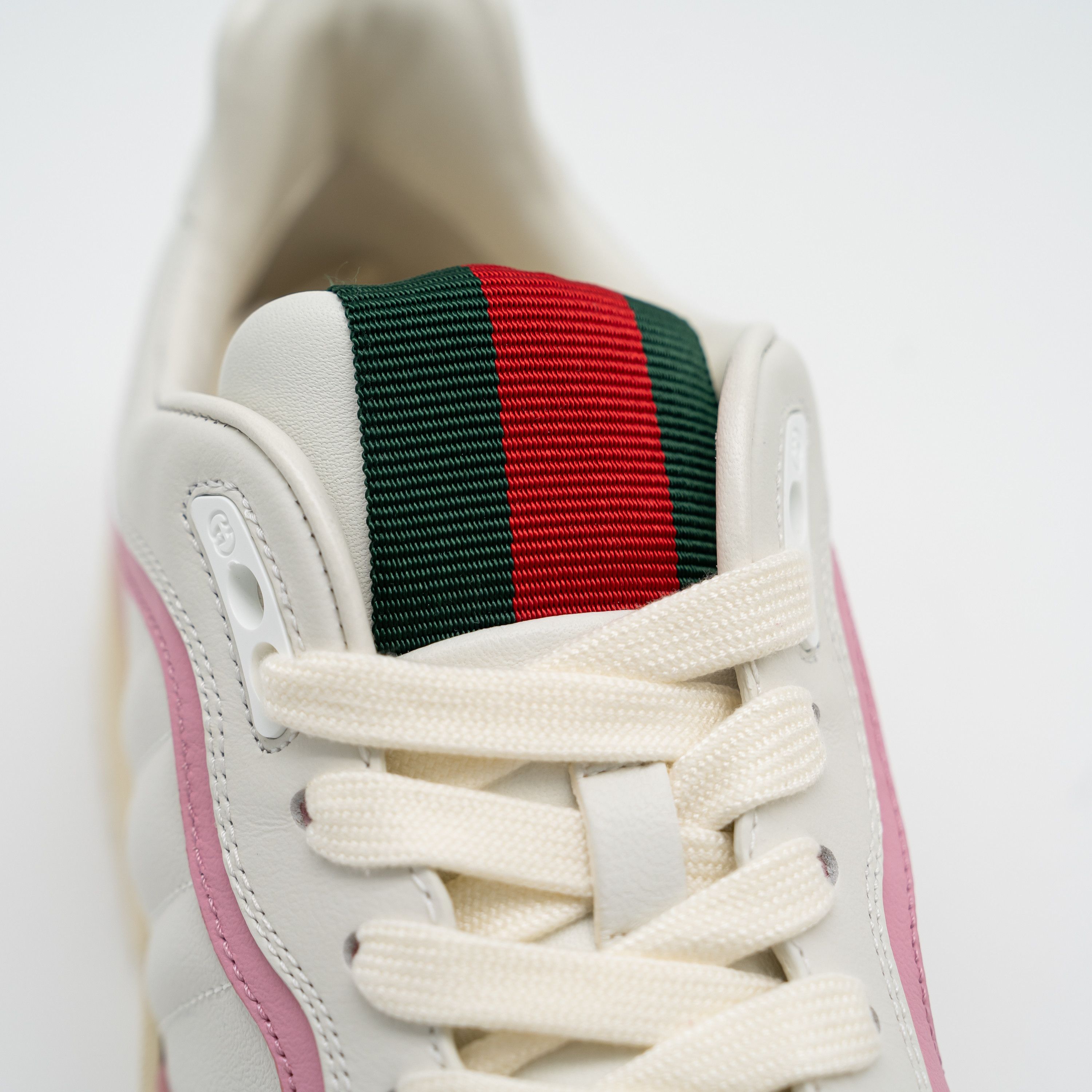 Gucci 9 US Gucci Re-Web Sneakers White Pink Leather Size US 9 / IT 39 - 8 Thumbnail