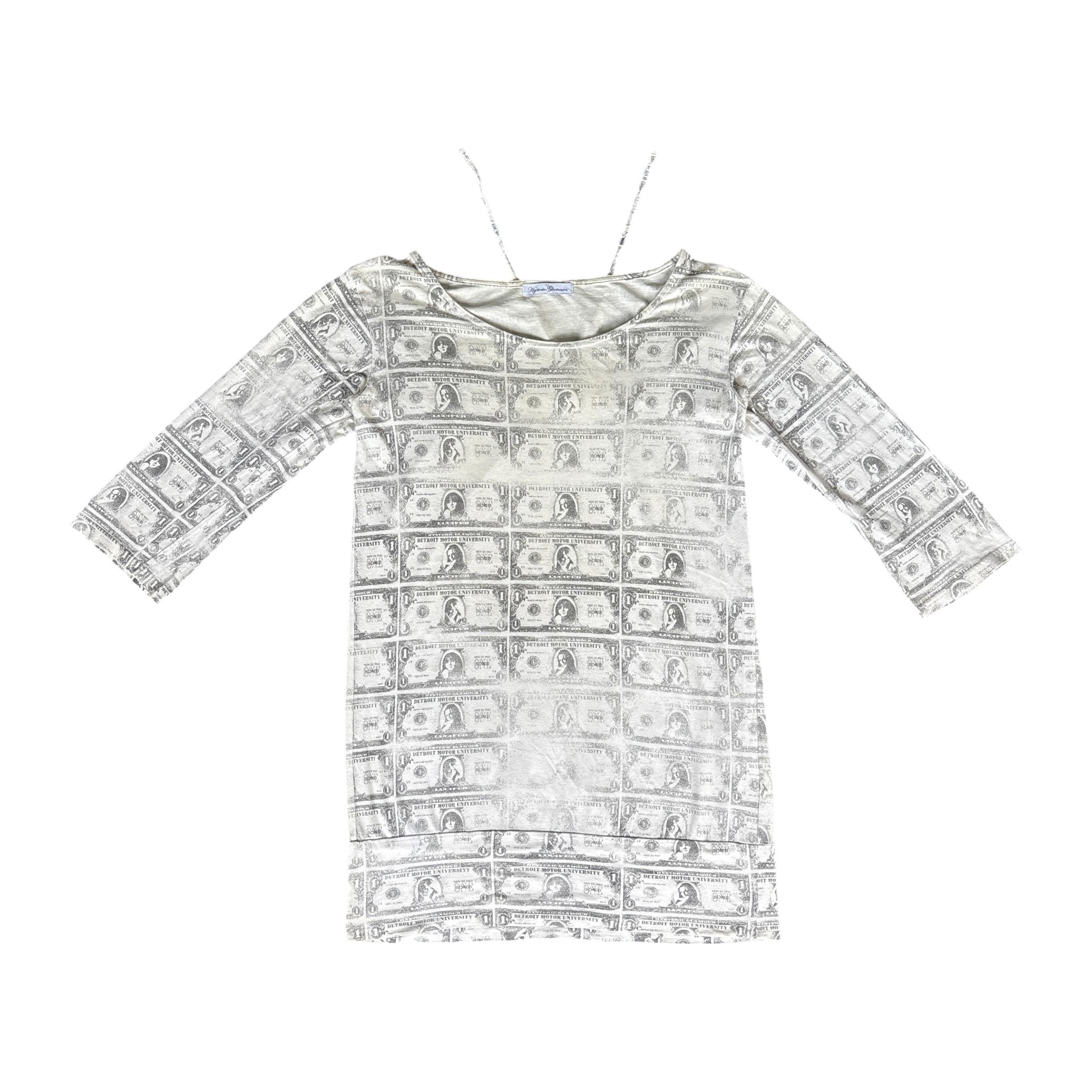 Hysteric Glamour Vintage Hysteric Glamour Women Gray Tunic Dollar Print Size M / US 6-8 / IT 42-44 - 3 Thumbnail